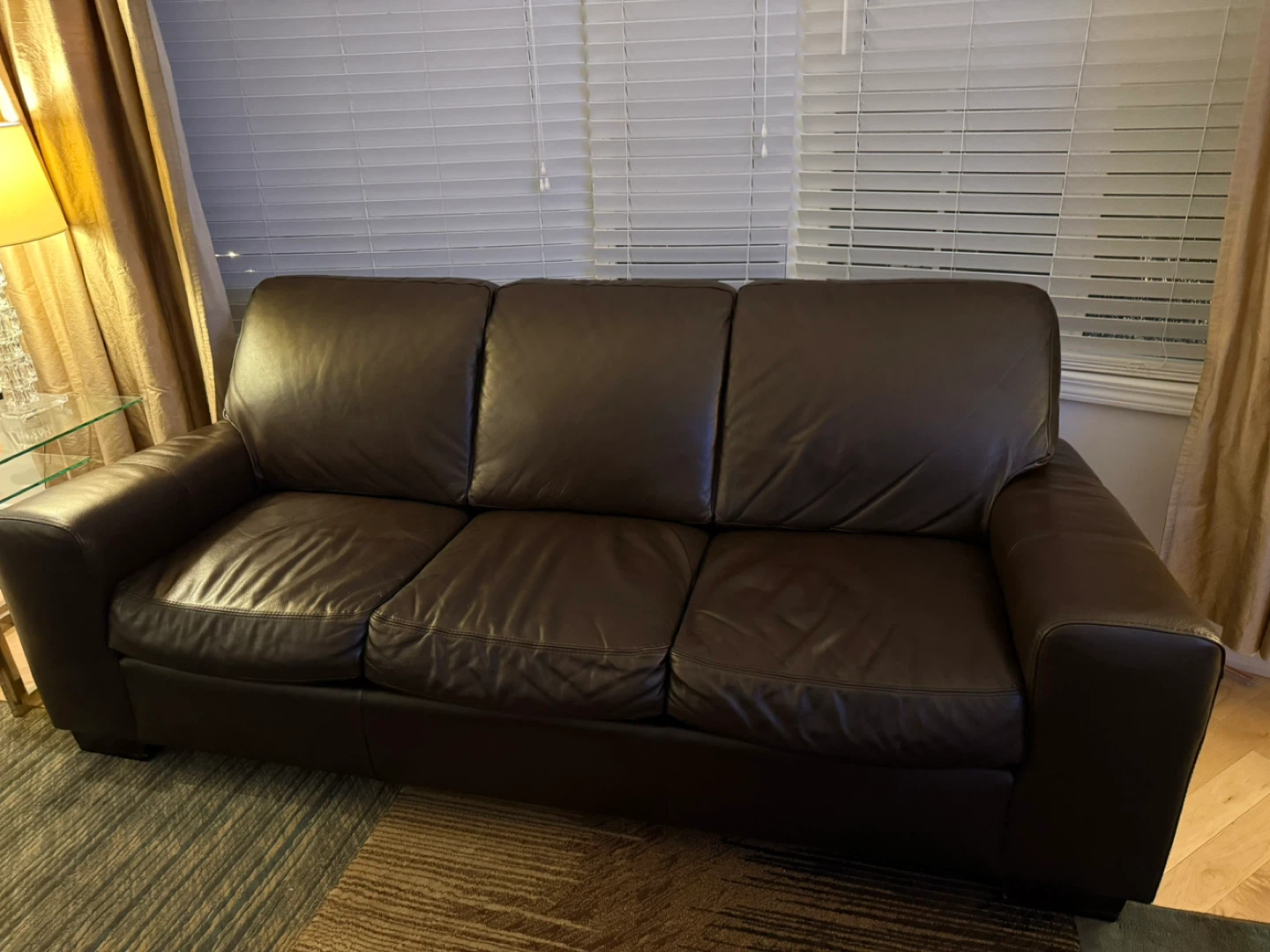 Brown Leather Sofa