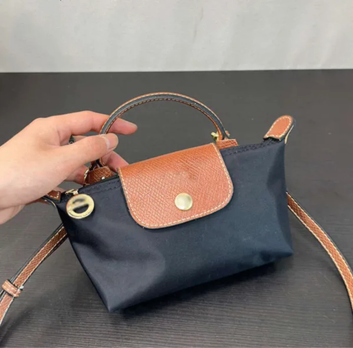 Longchamp Le Pliage Green Mini Top Handle Bag - photo 2