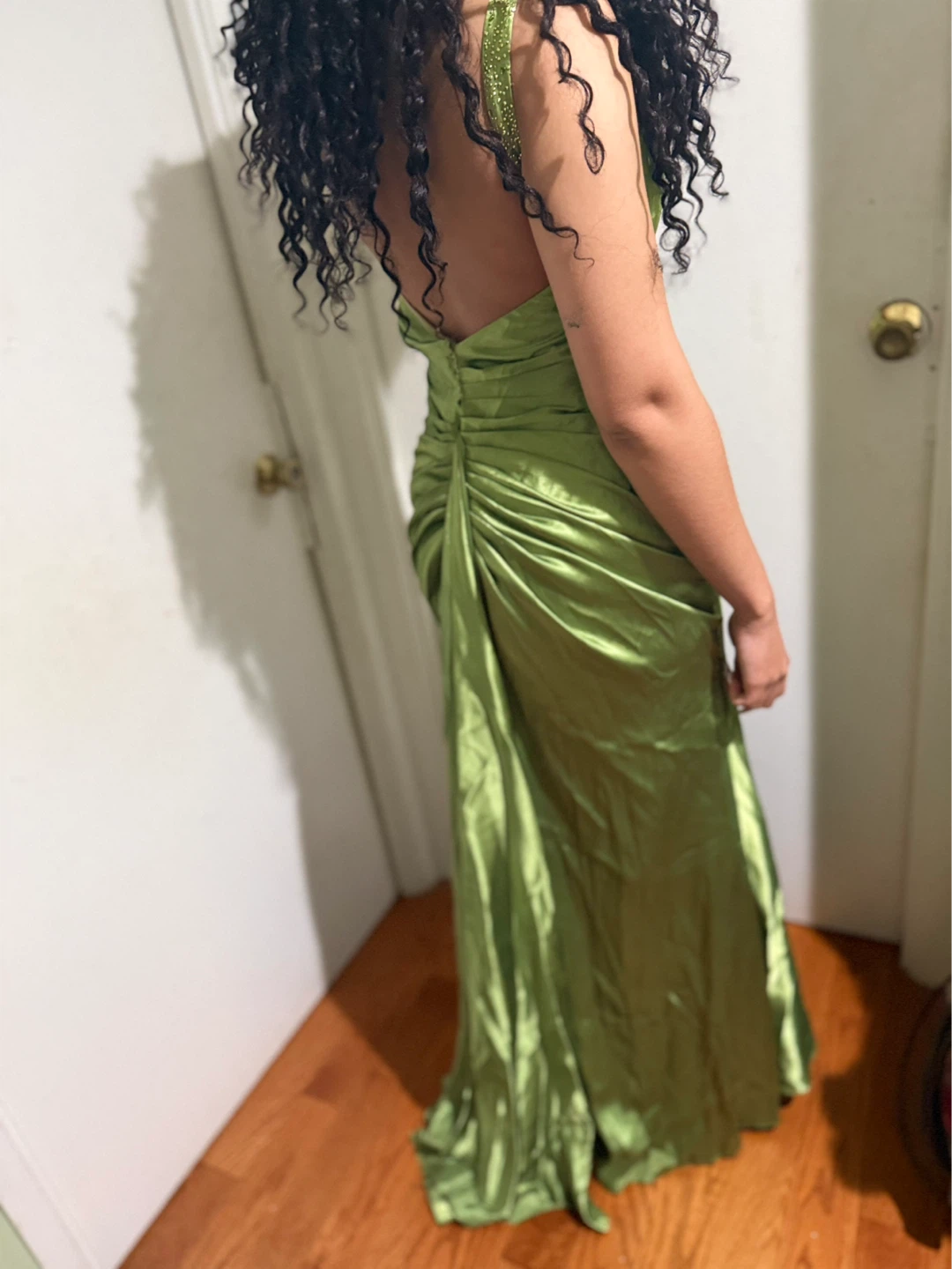 Women's Green Ruched Gown - photo 3