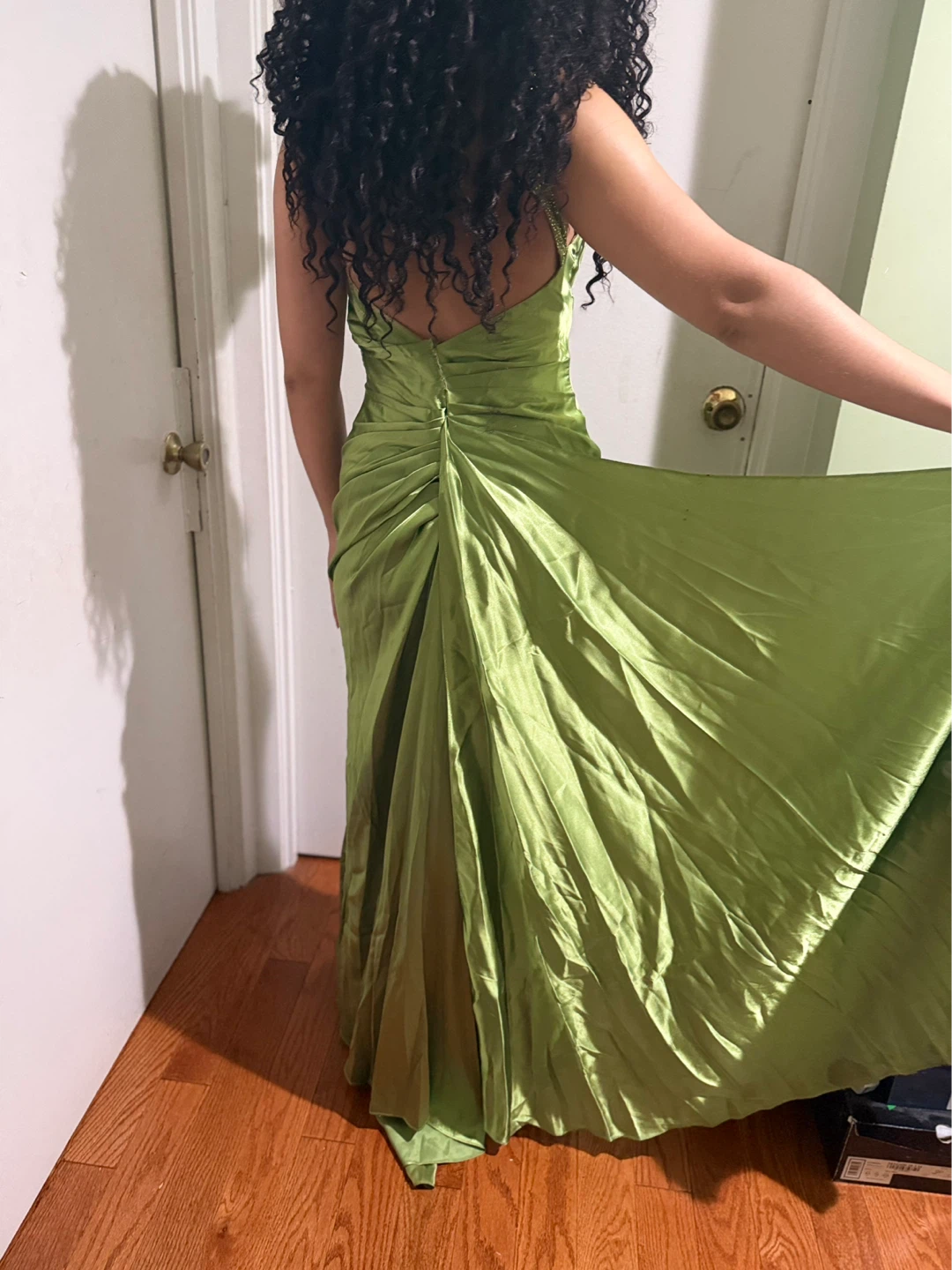 Women's Green Ruched Gown - photo 2