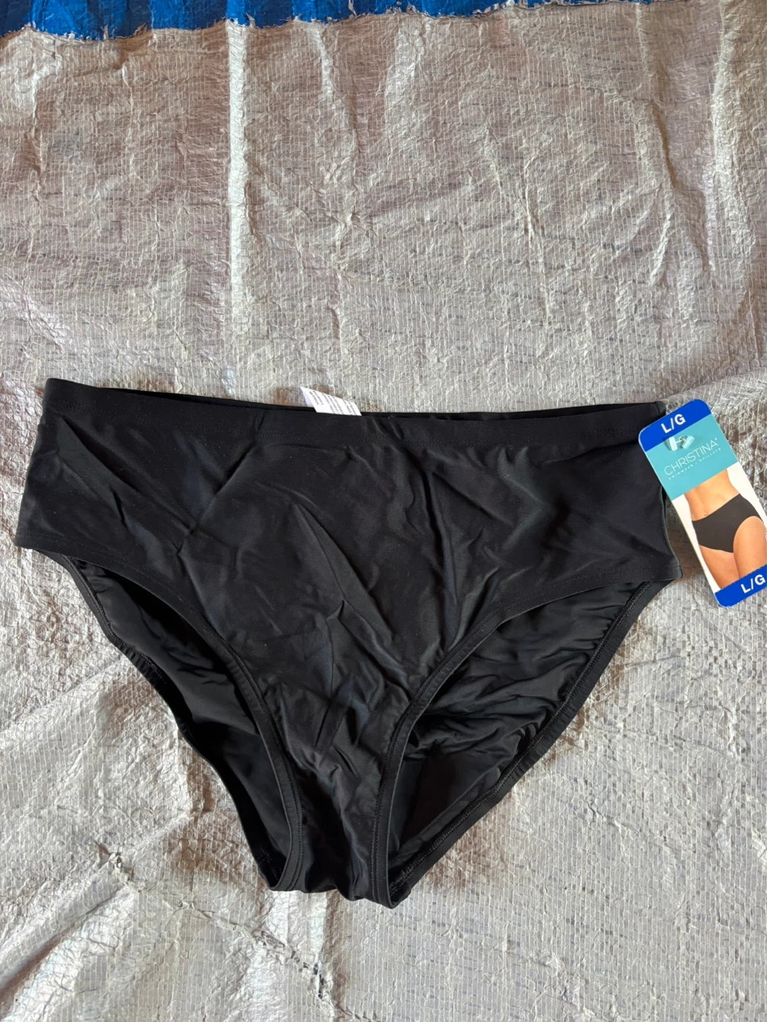 Christina Swimwear Black Bikini Bottoms Size L