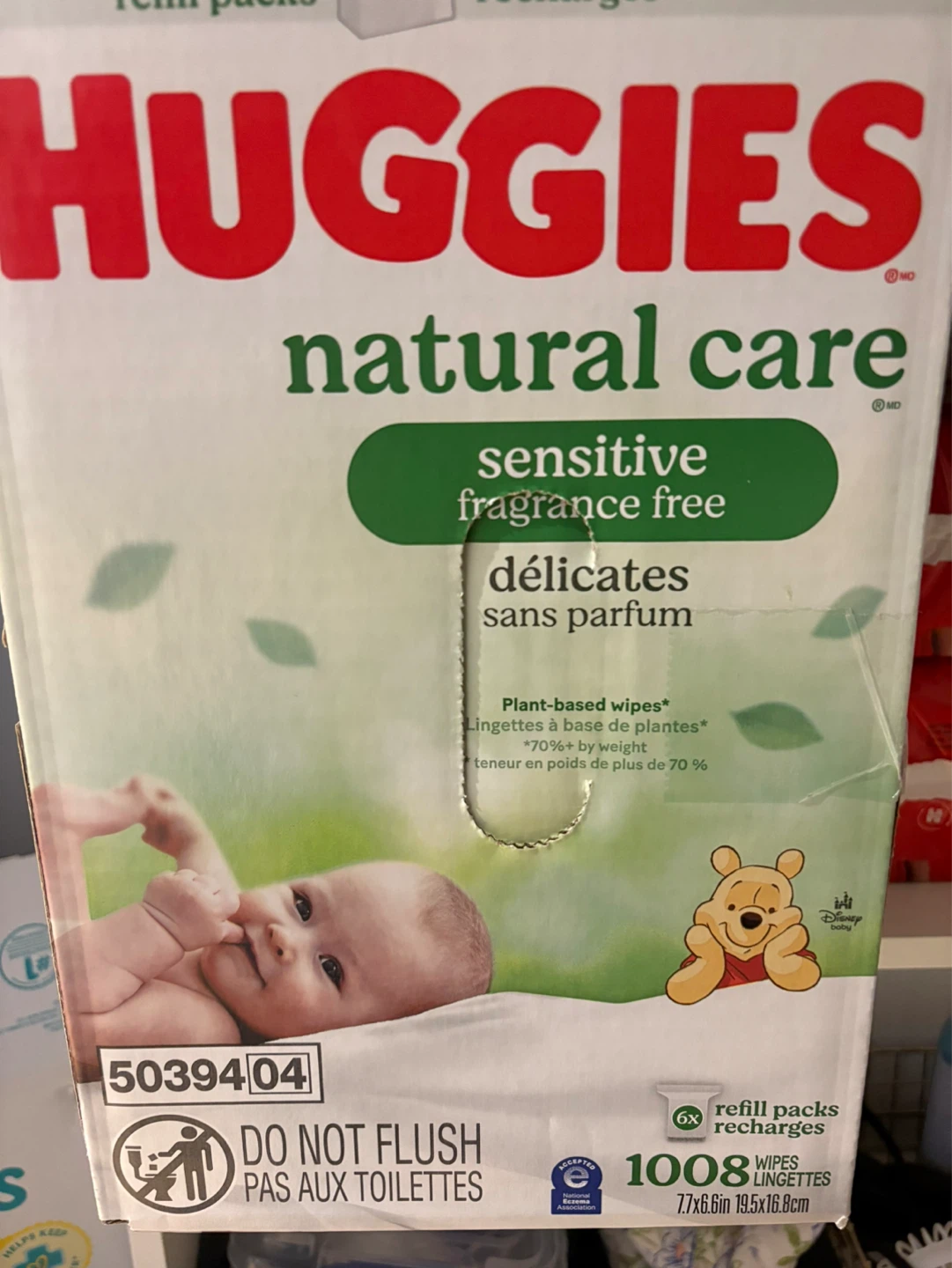 Huggies Natural Care Sensitive Fragrance Free Wipes - 1008 count