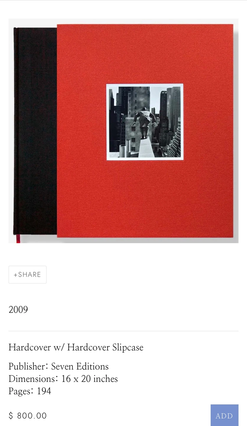 Hardcover Book w/ Slipcase - 16 x 20 inches