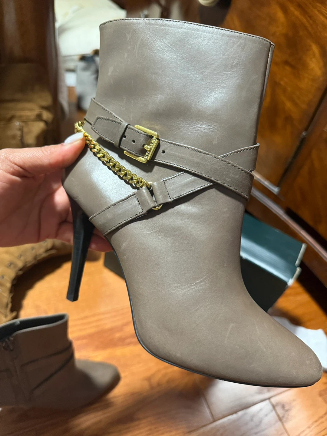 Ralph Lauren Women's Heeled Booties - Taupe - Size 7B - photo 2