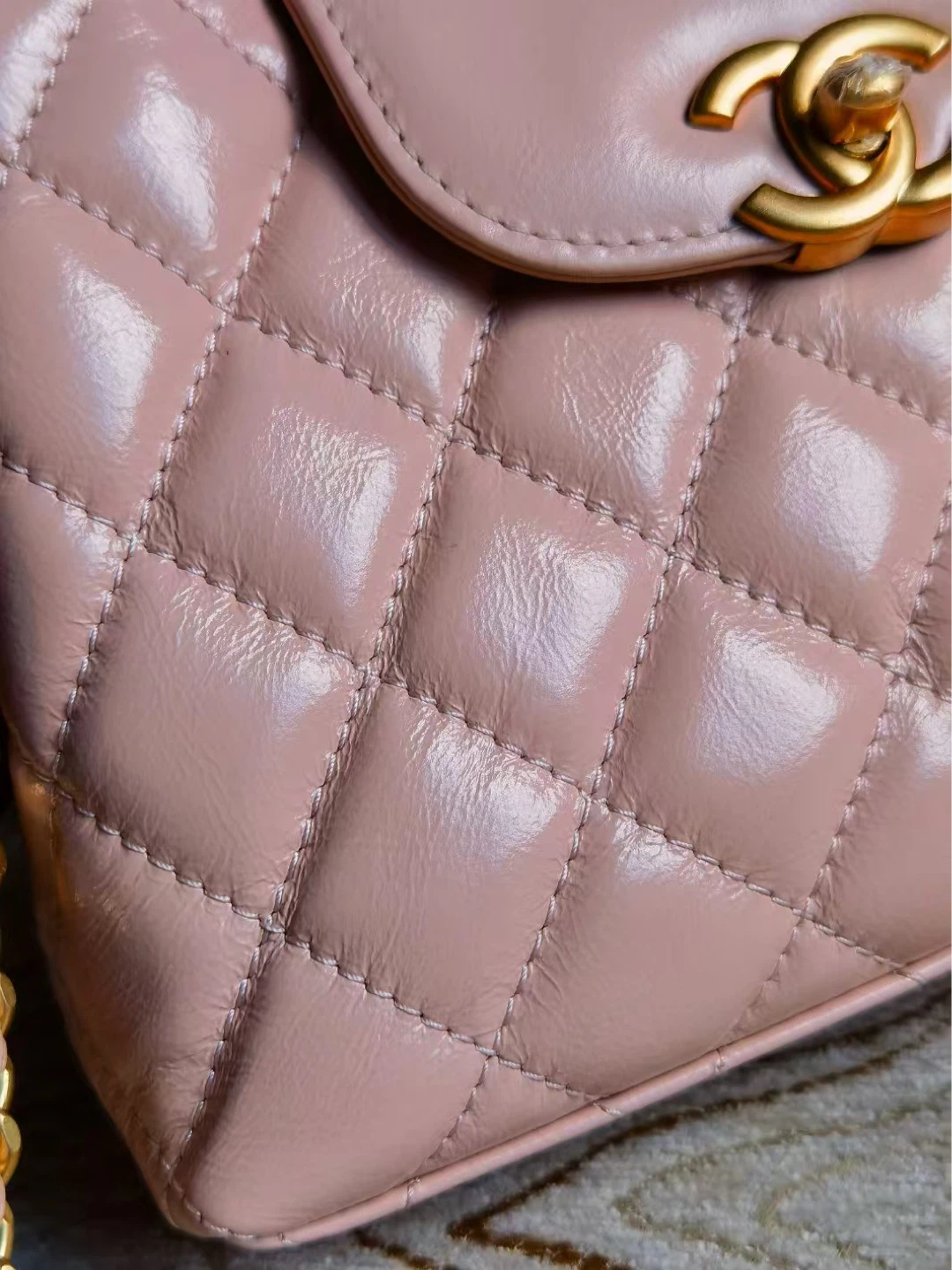 CHANEL Kelly shopper small size pink - photo 3