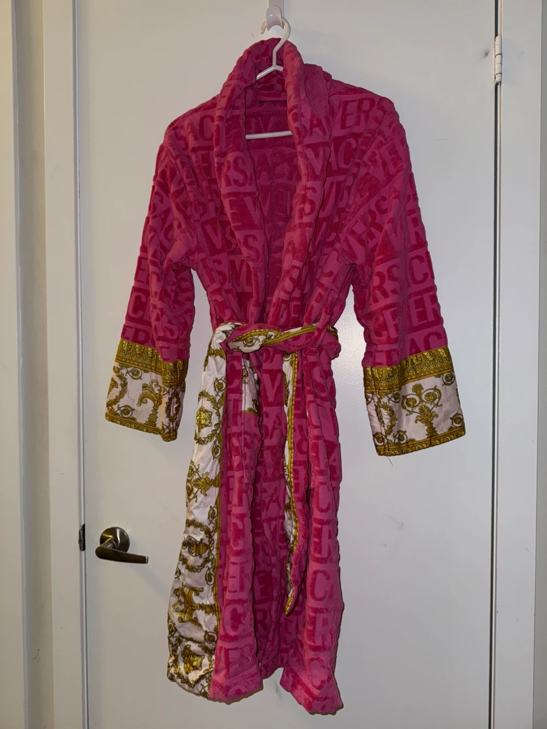 Versace Baroque Robe - Fuchsia - Size M