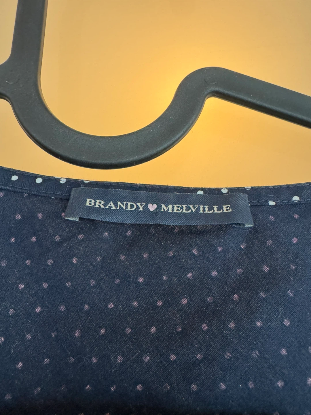 Brandy Melville Navy Polka Dot Sleeveless Wrap Top - photo 2