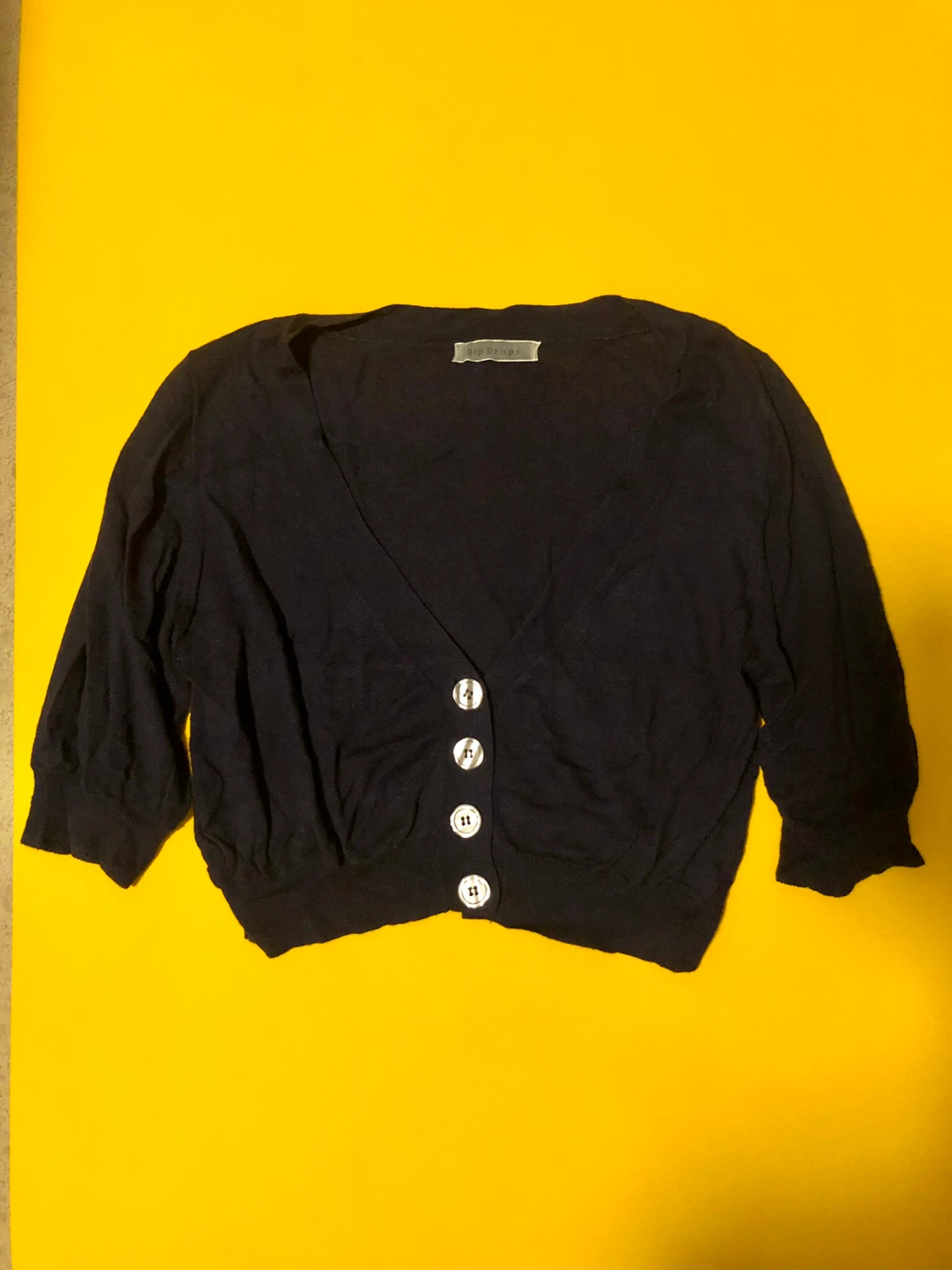 Cropped navy cardigan!