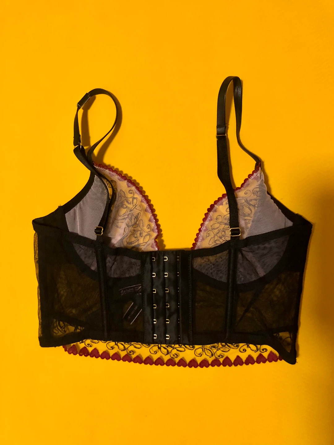 Victoria's Secret Embroidered Quarter Cup Corset Bra Top - photo 4