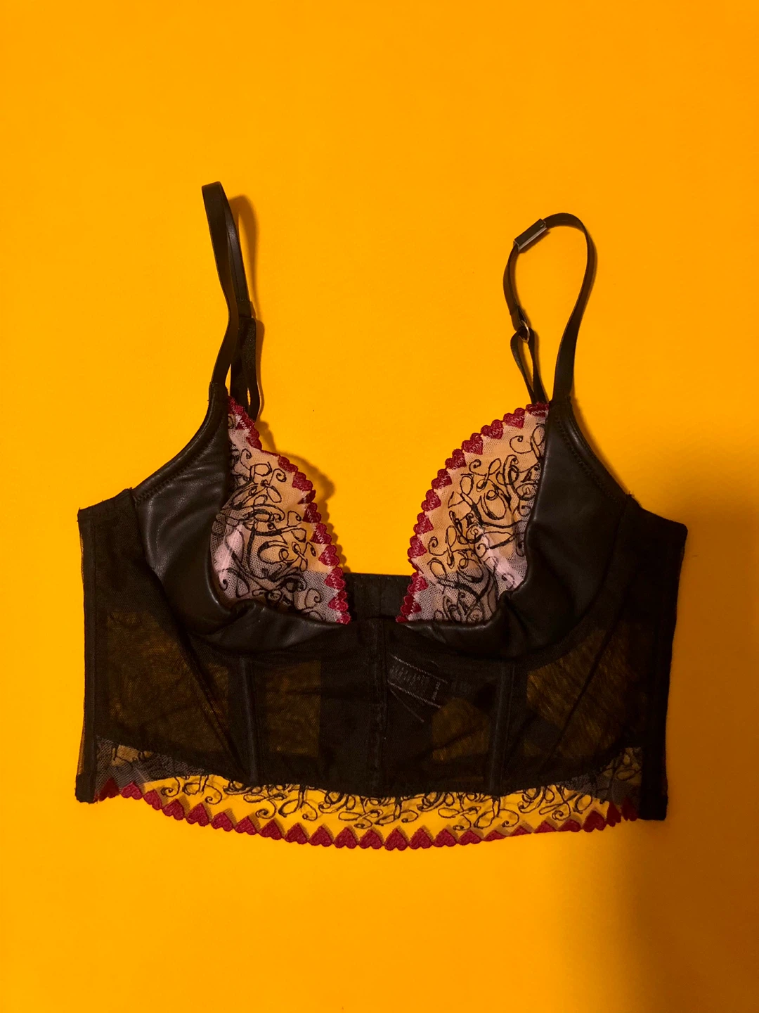 Victoria's Secret Embroidered Quarter Cup Corset Bra Top - photo 3