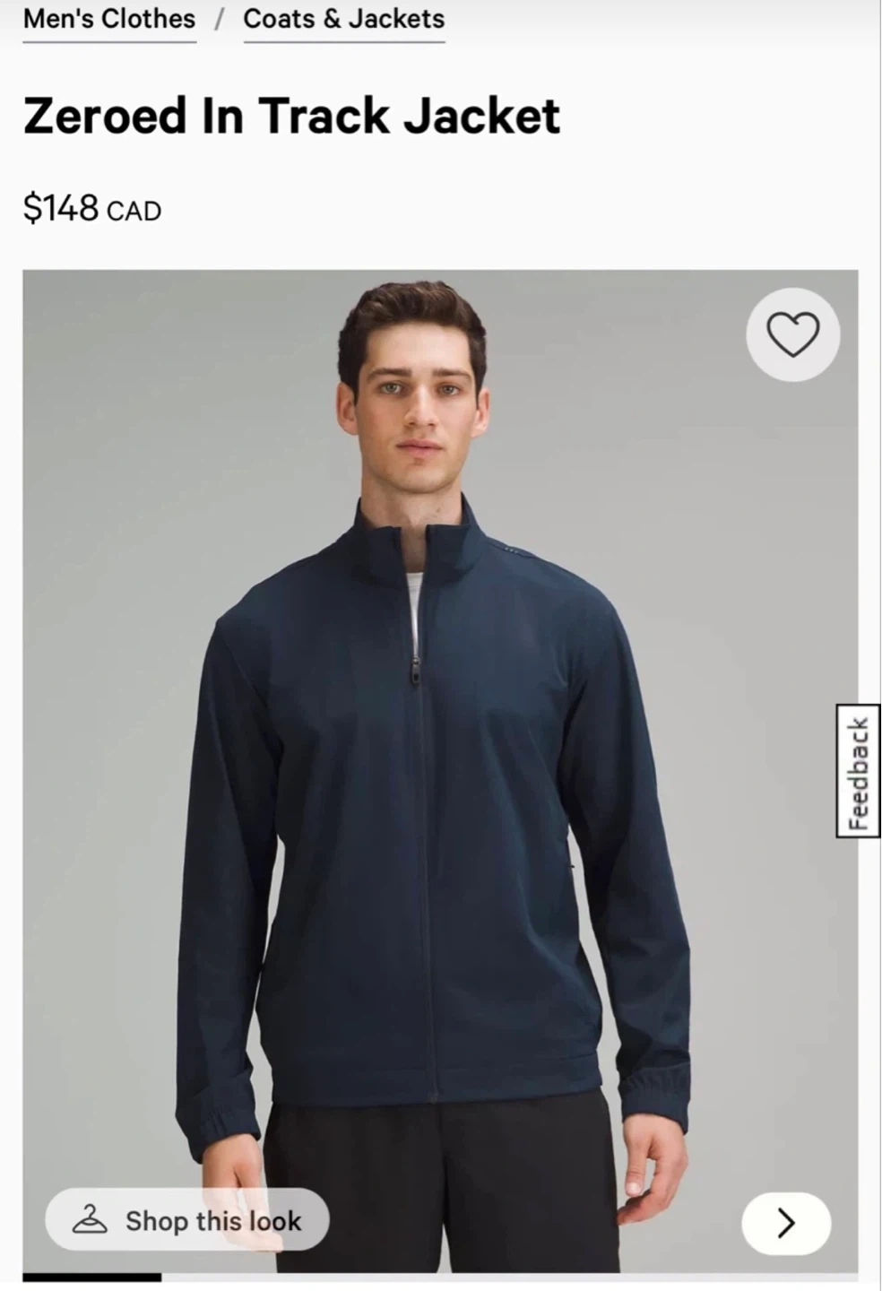 Lululemon Zeroed In Track Jacket - Men's Medium