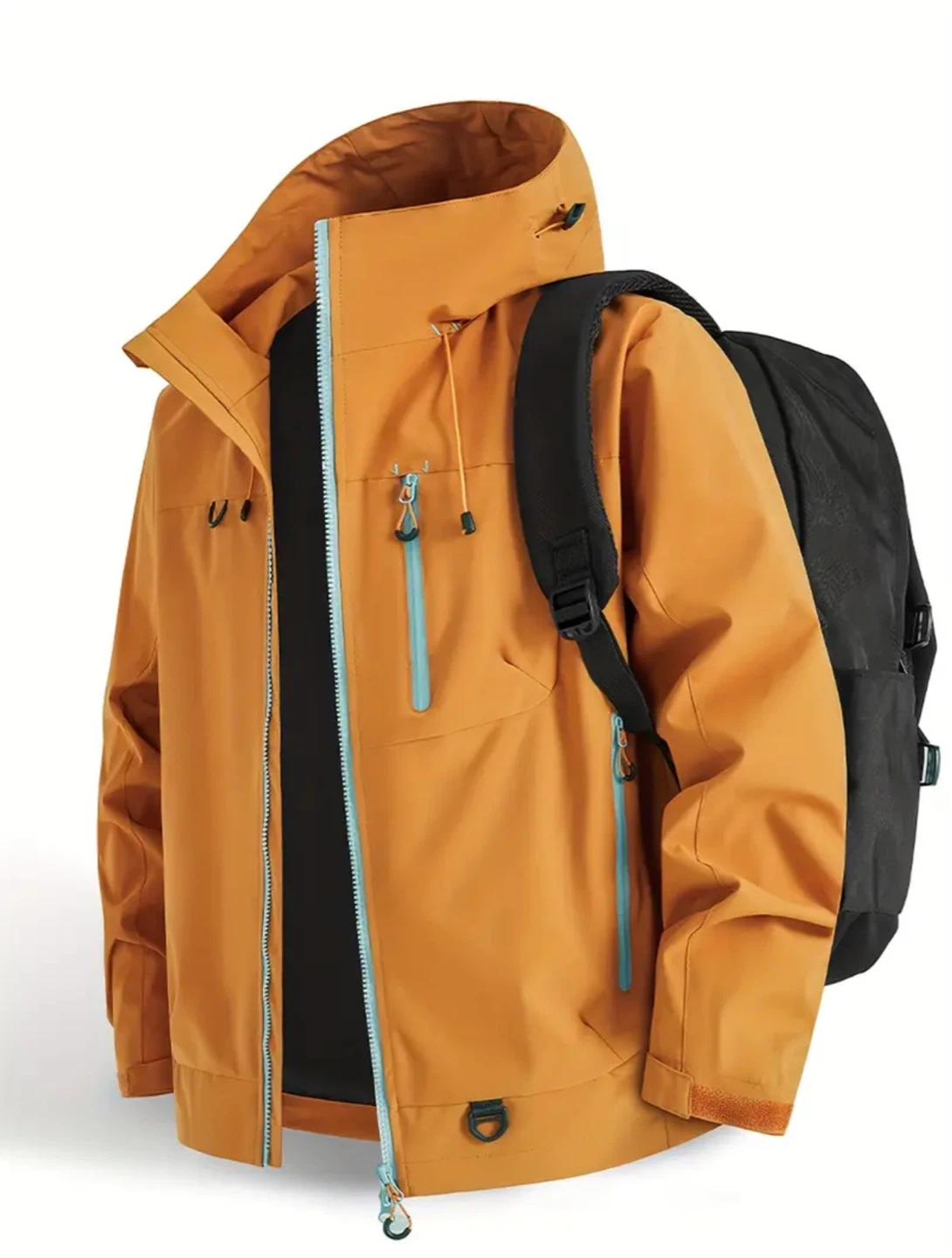 New Men’s Orange Hooded Jacket