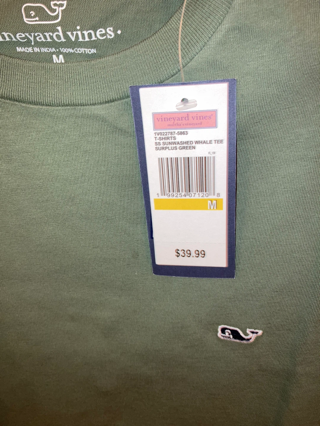 Vineyard Vines Men's Short Sleeve T-Shirt - Size M - Green - photo 2