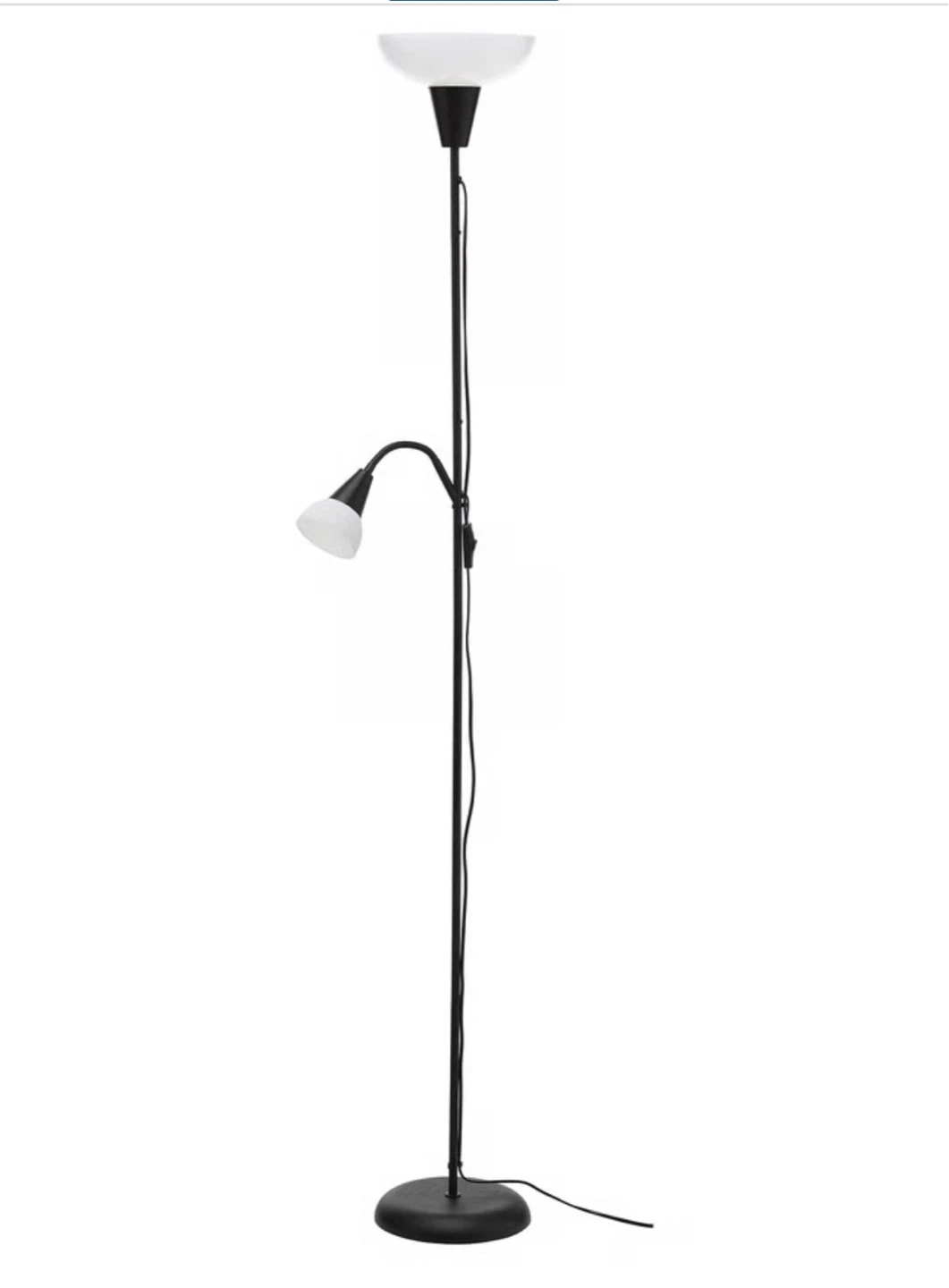 Floor uplighter/reading lamp, black/white - photo 2