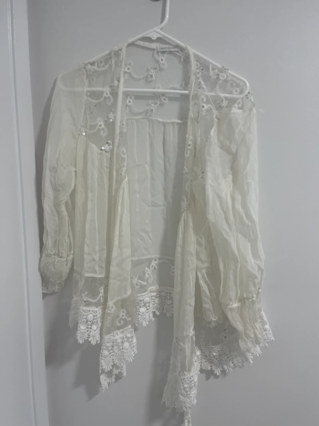 Sheer Lace Kimono Cardigan