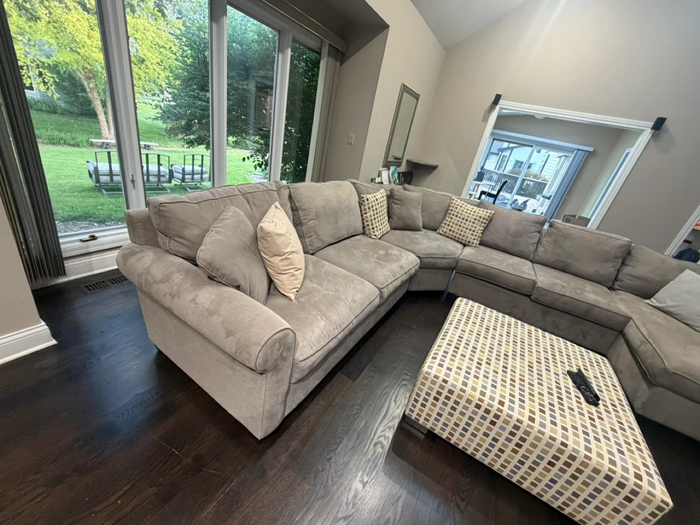 Large Sectional Sofa with Ottoman