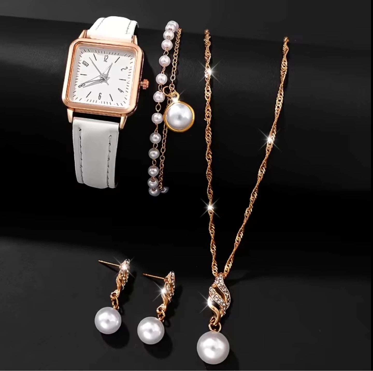 New White Watch and Jewellery Set - photo 2