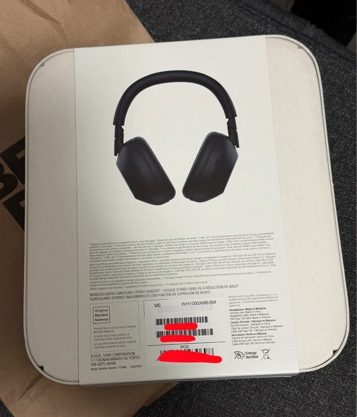Brand New/Sealed Sony WH-1000XM6 Noise Cancelling Headphones - photo 4