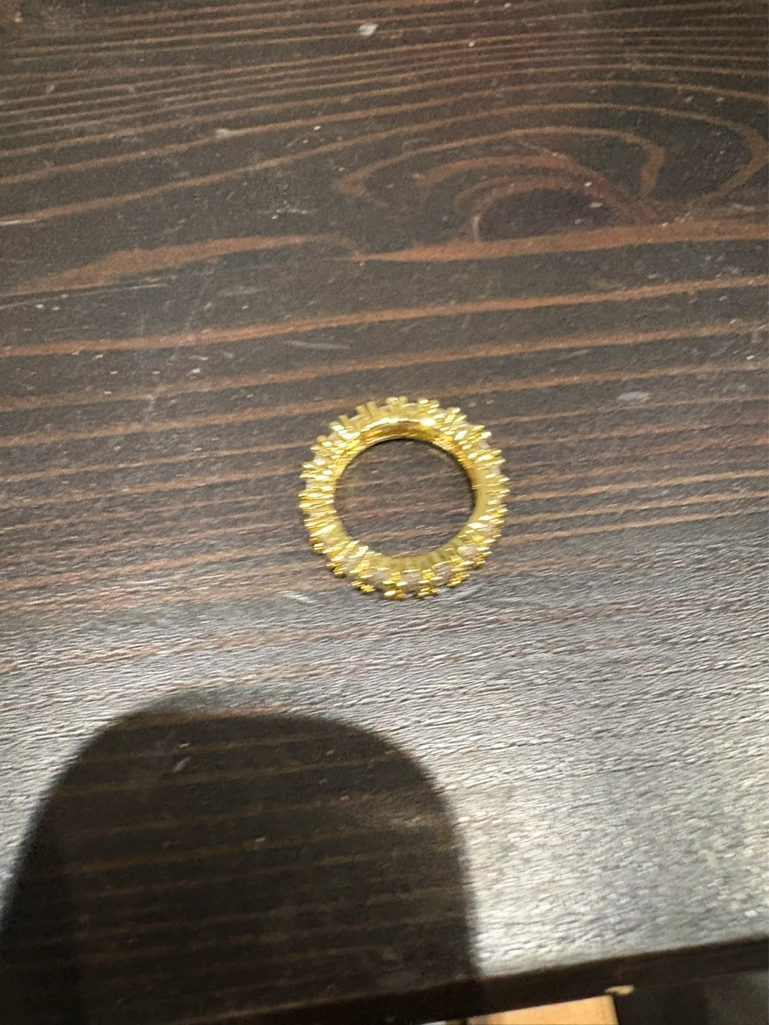 Gold-tone Ring with Clear Baguette Stones - photo 2