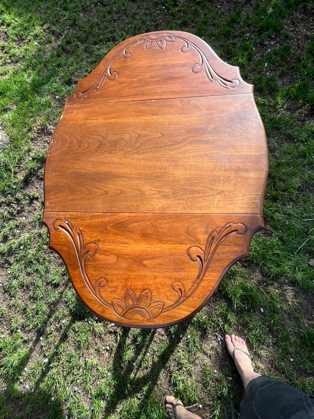 Antique mahogany tea Cart with Drop Leaves - photo 2