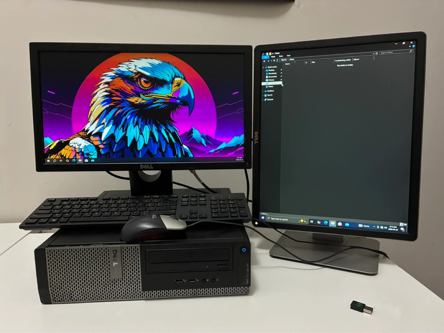 Complete Dual-Monitor Dell PC Setup + New WiFi/BT - $170 / $200 - photo 2