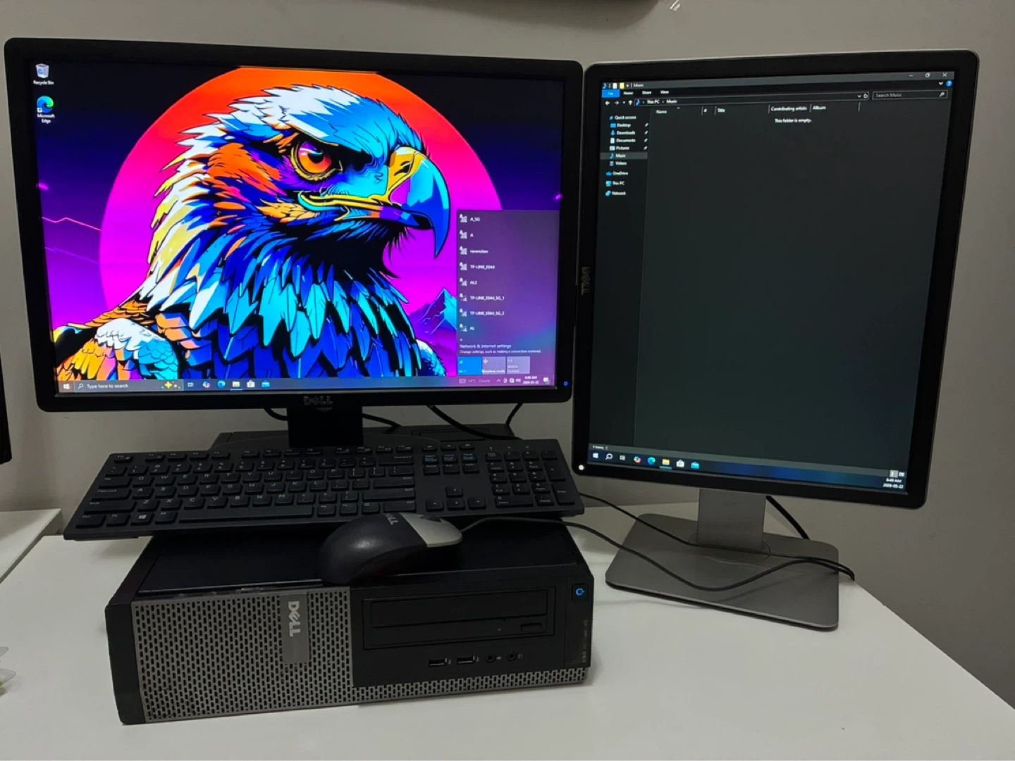 Complete Dual-Monitor Dell PC Setup + New WiFi/BT - $170 / $200