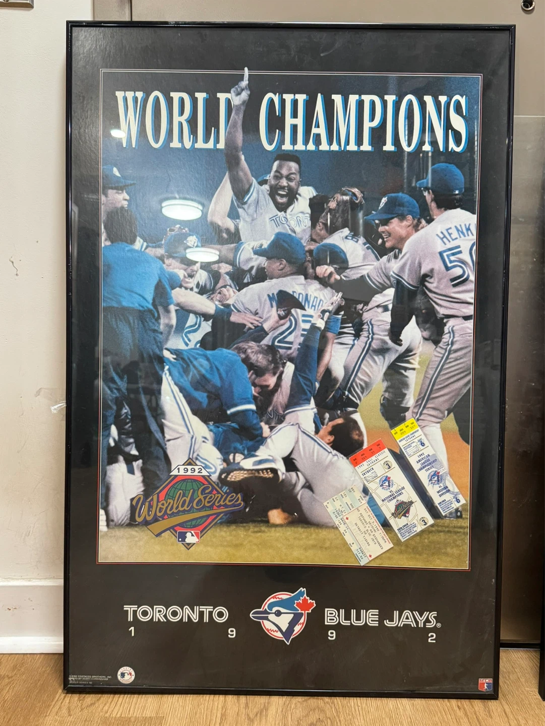 Toronto Blue Jays 1992 World Series Champions Framed Poster.