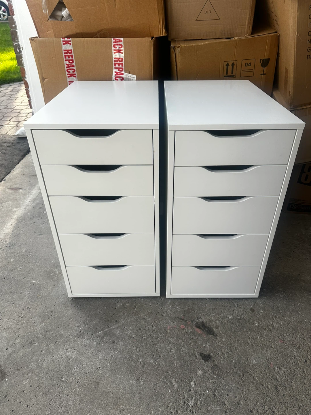 IKEA ALEX 5-drawer units (set of 2)