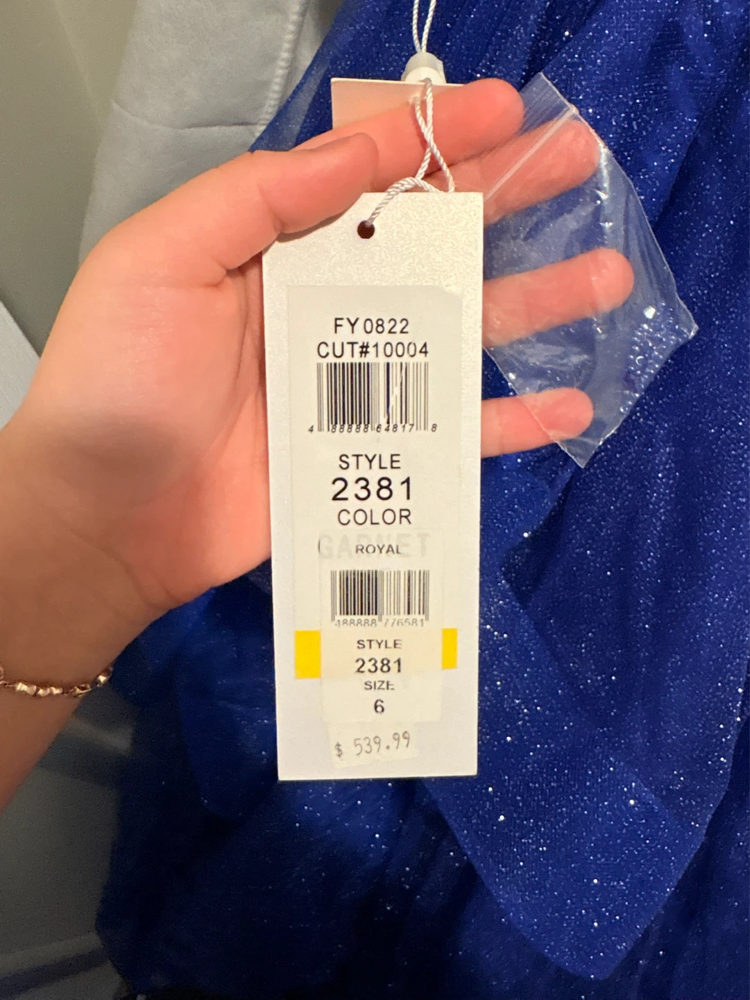 Sparkly Royal Blue Tulle Gown - Size 6 - photo 3