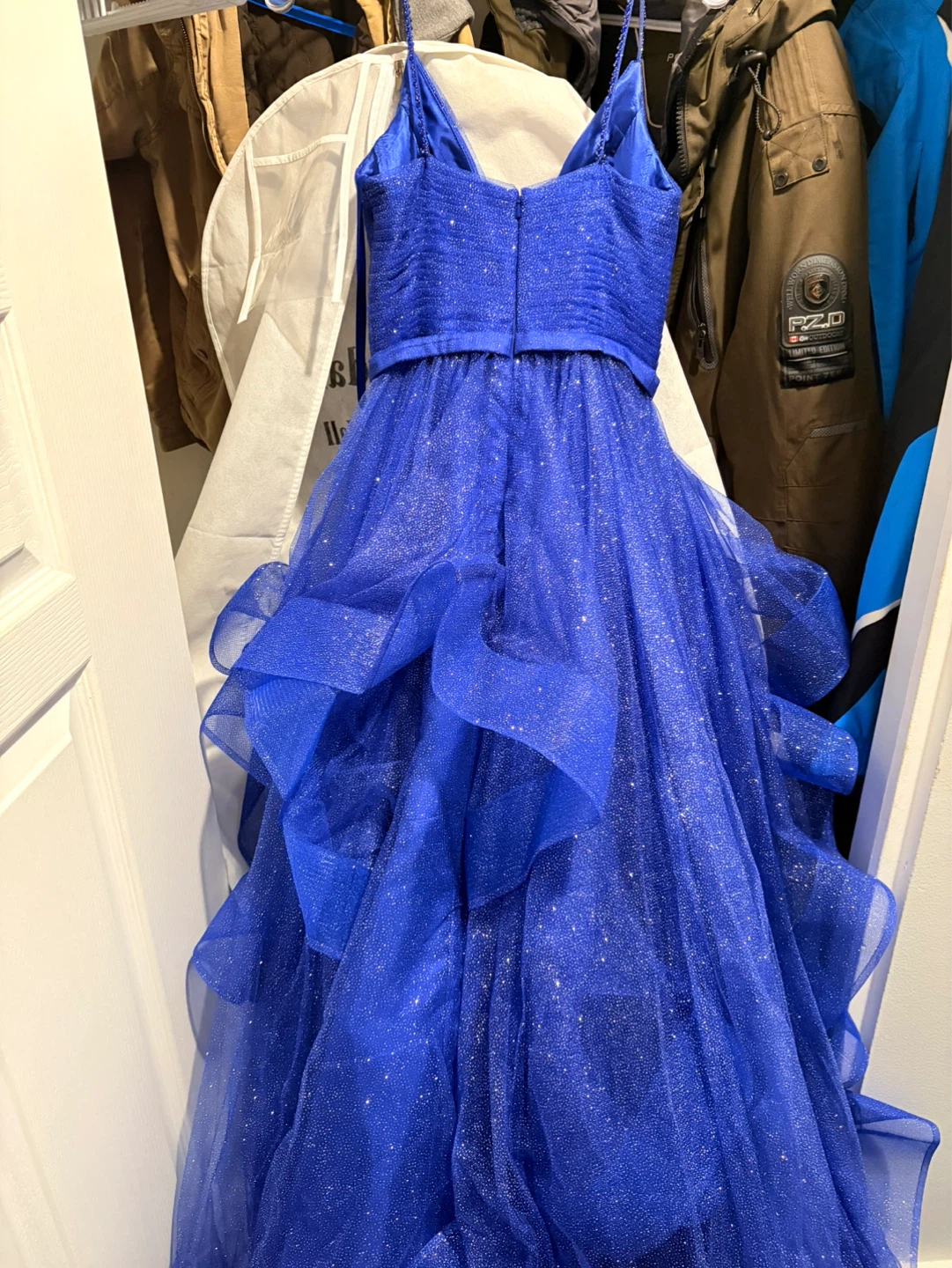 Sparkly Royal Blue Tulle Gown - Size 6 - photo 2