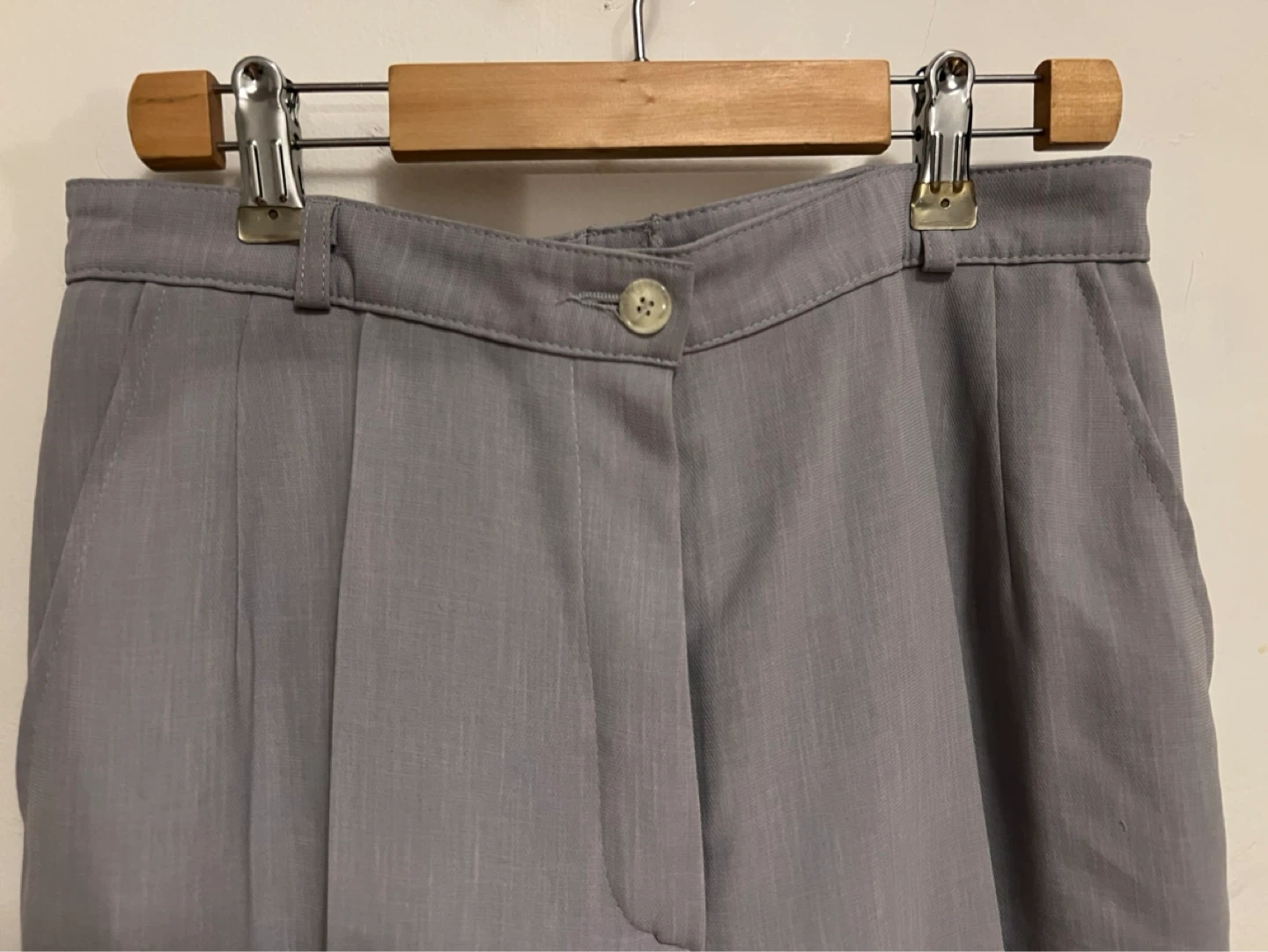 Vintage Light Grey Dress Pants - photo 2