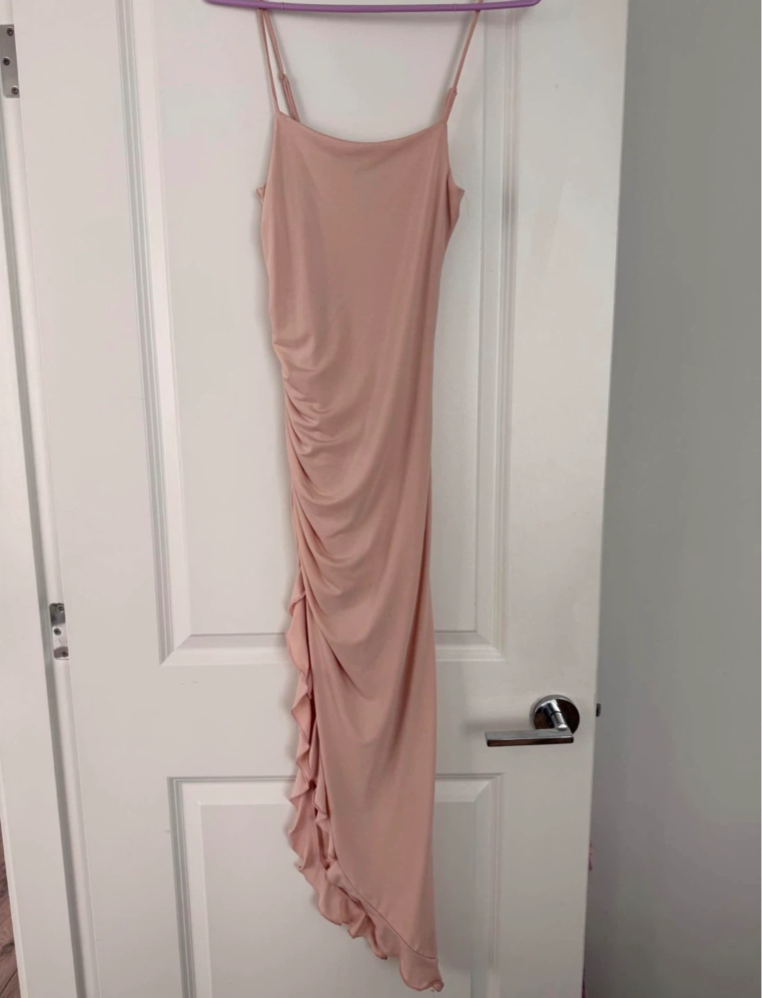 Long pink summer dress - Size S