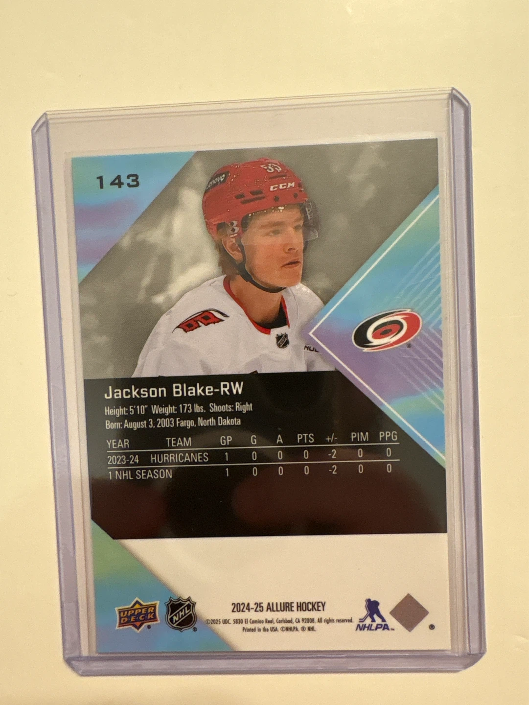 2024-25 Upper Deck Allure Hockey Jackson Blake Rookie Card - photo 2