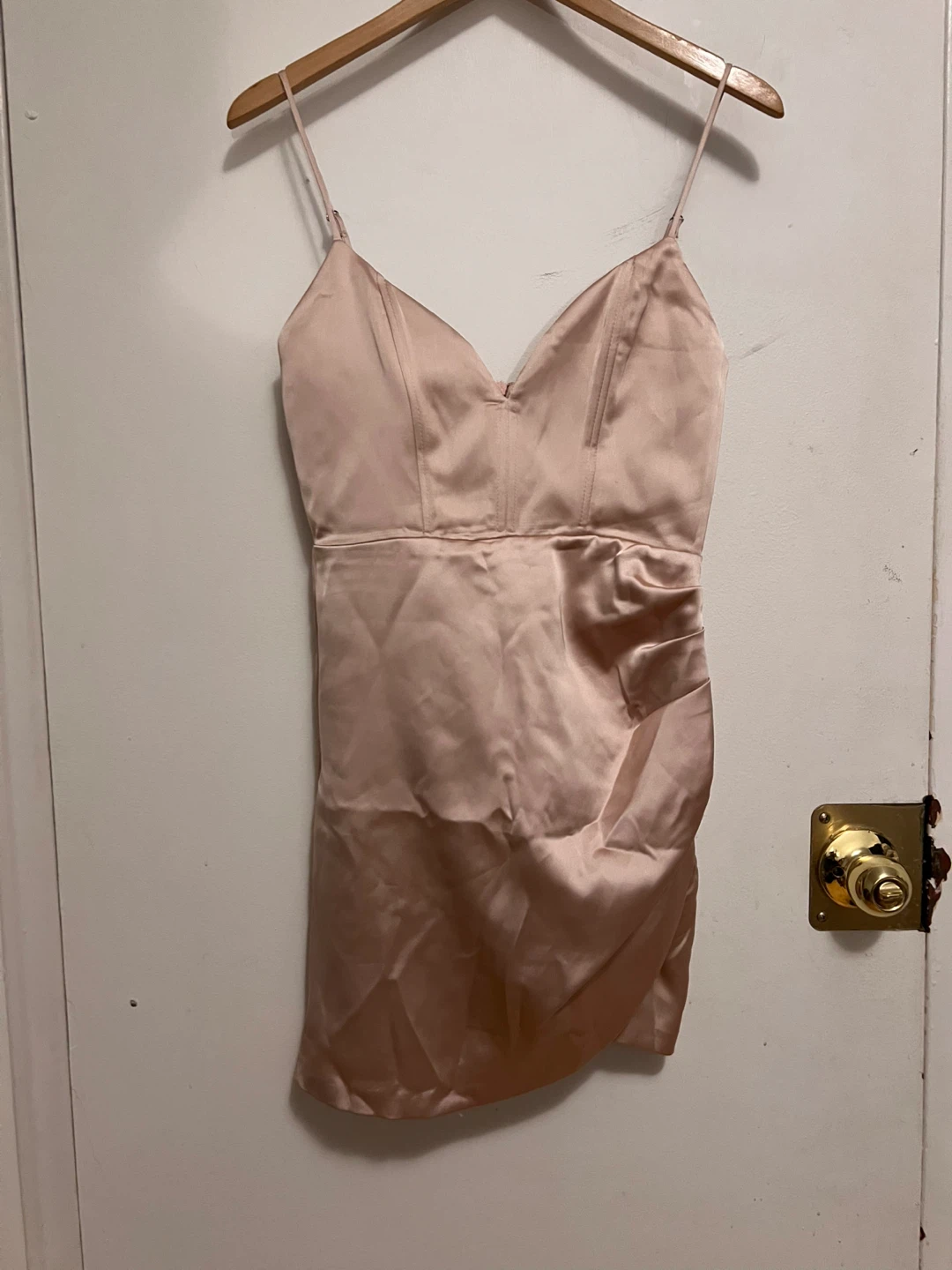 Zara Satin Slip Dress - Pink - Size S - photo 3