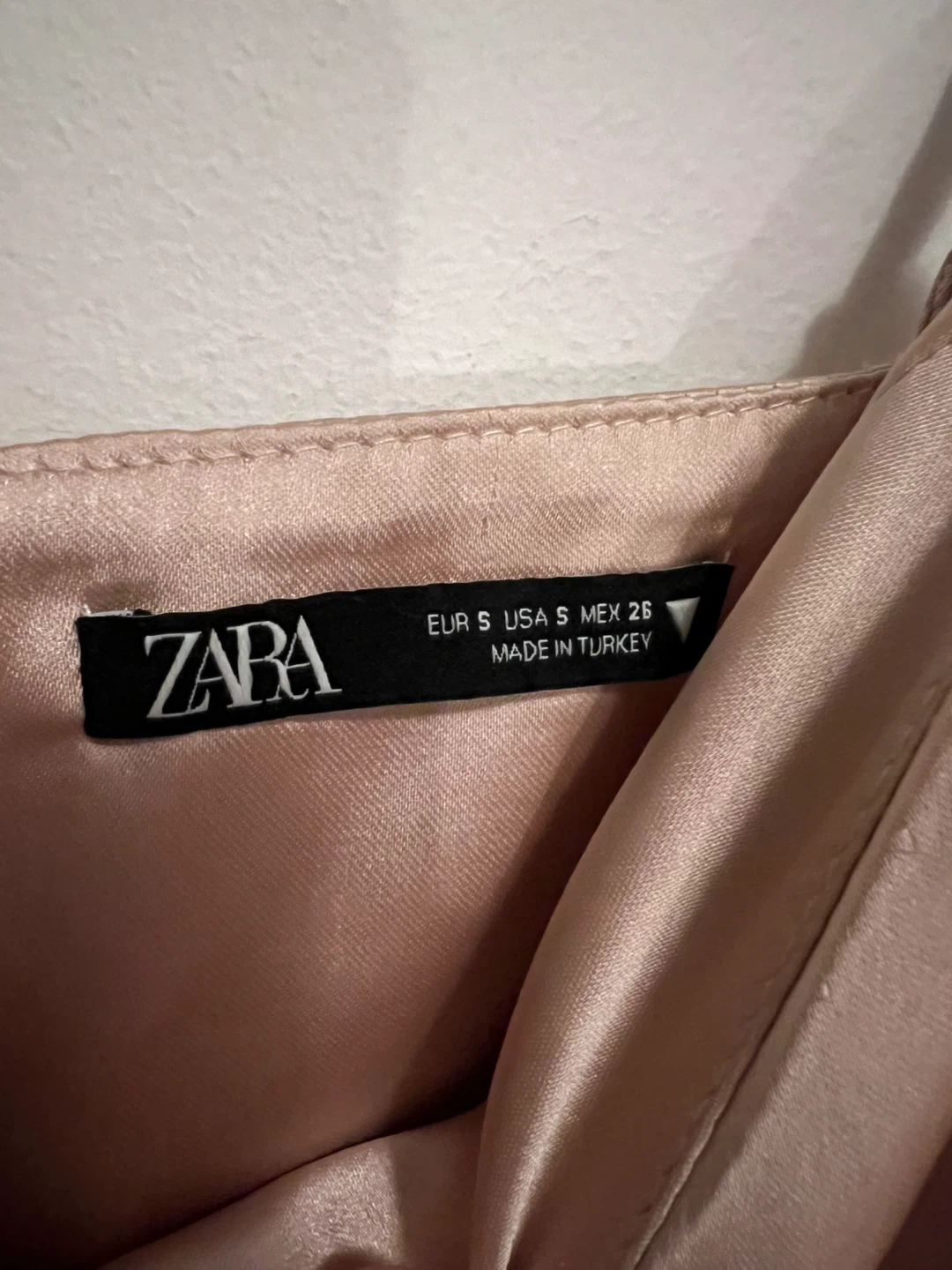 Zara Satin Slip Dress - Pink - Size S - photo 5
