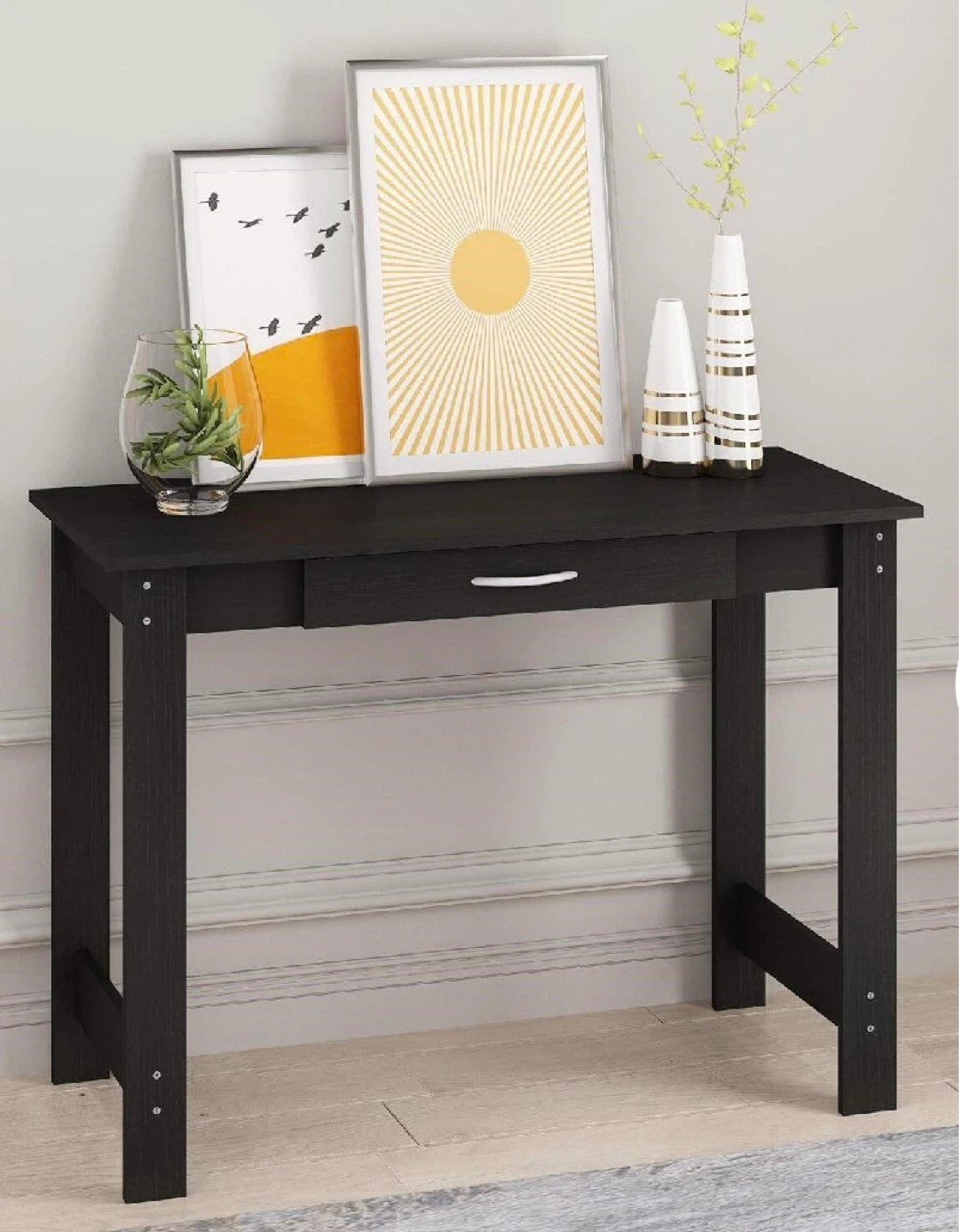 Black Writing Desk with Drawer - photo 2