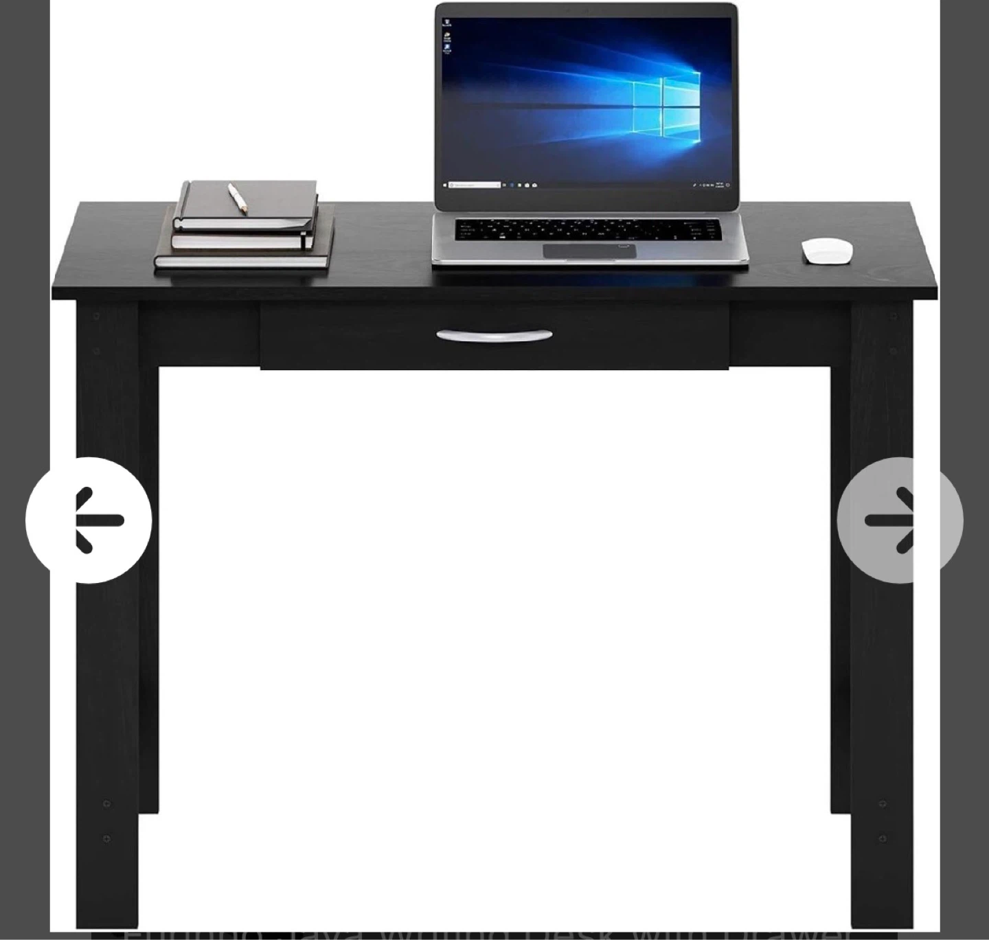Black Writing Desk with Drawer