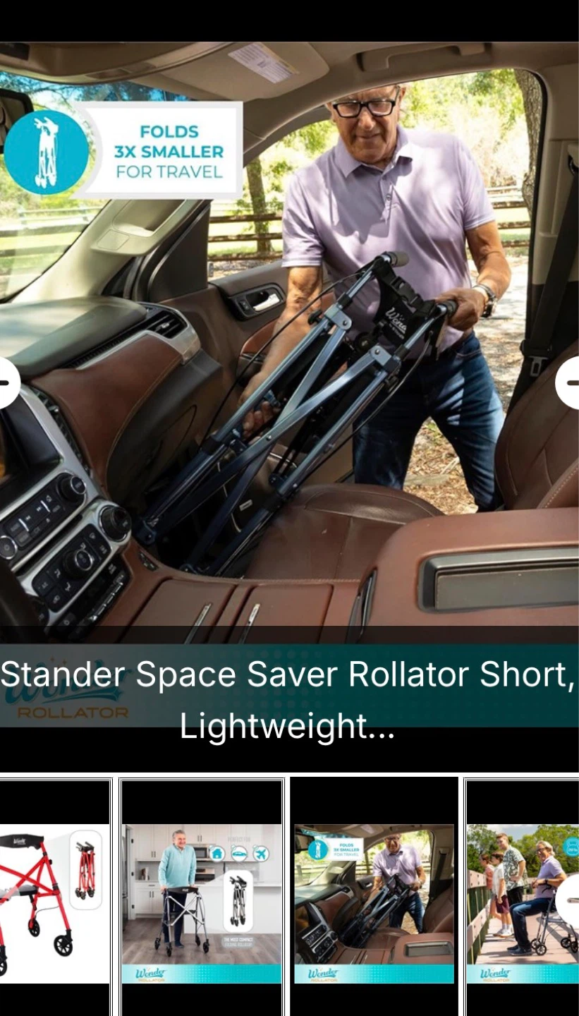 Stander Space Saver Rollator Short, Lightweight - photo 4