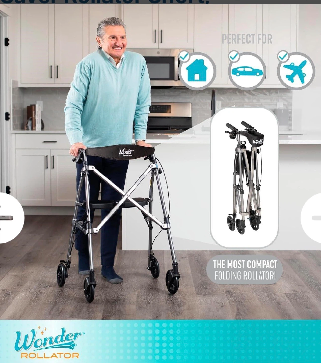 Stander Space Saver Rollator Short, Lightweight - photo 2