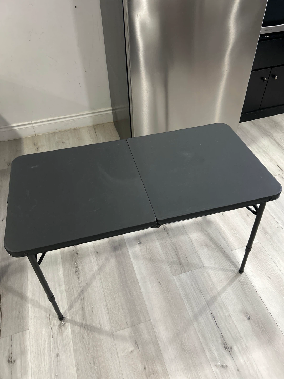 Folding Table - Black Adjustable Height - photo 2