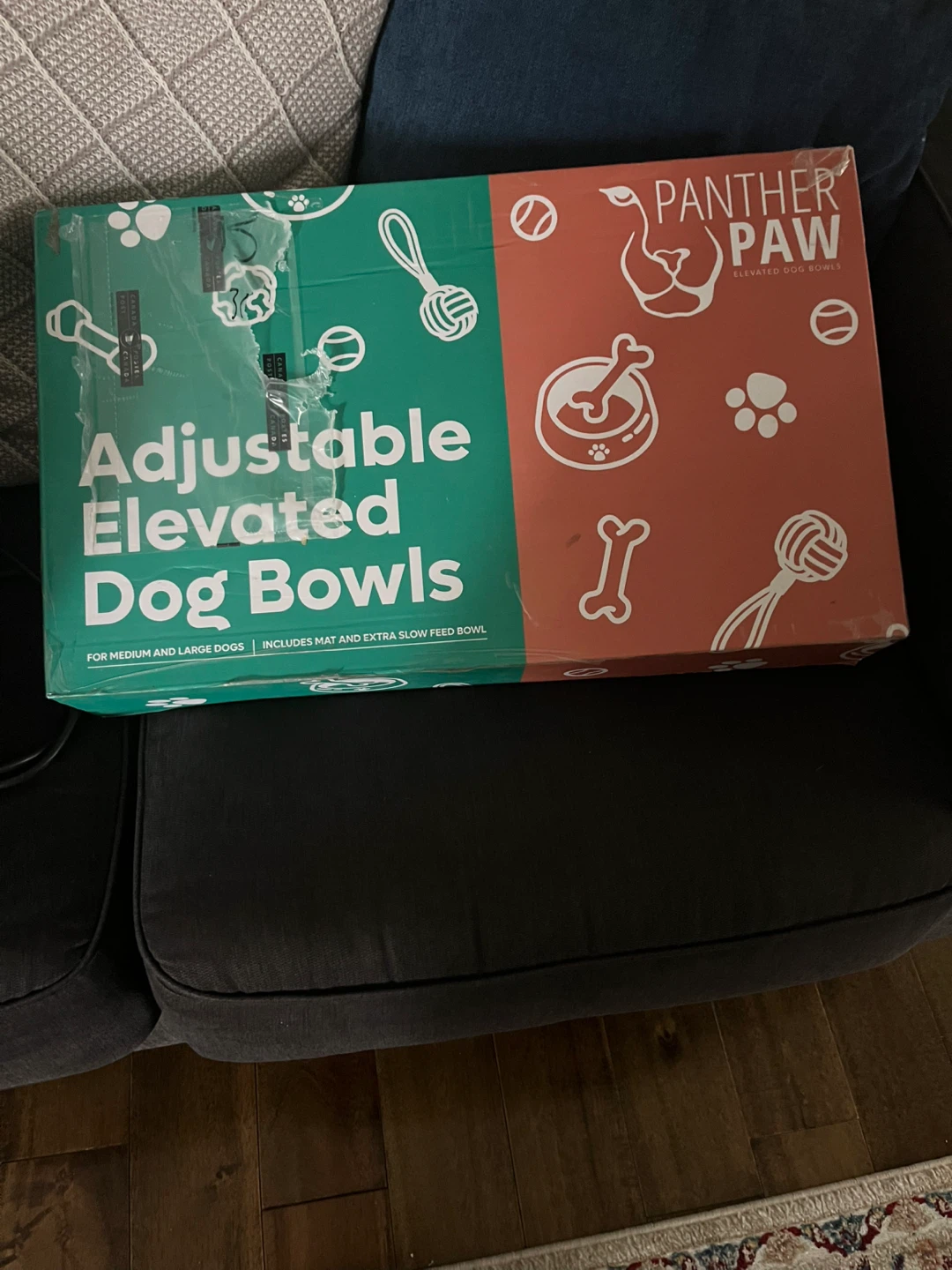 Brand new Panther Paw Adjustable Elevated Dog Bowls Set - photo 2
