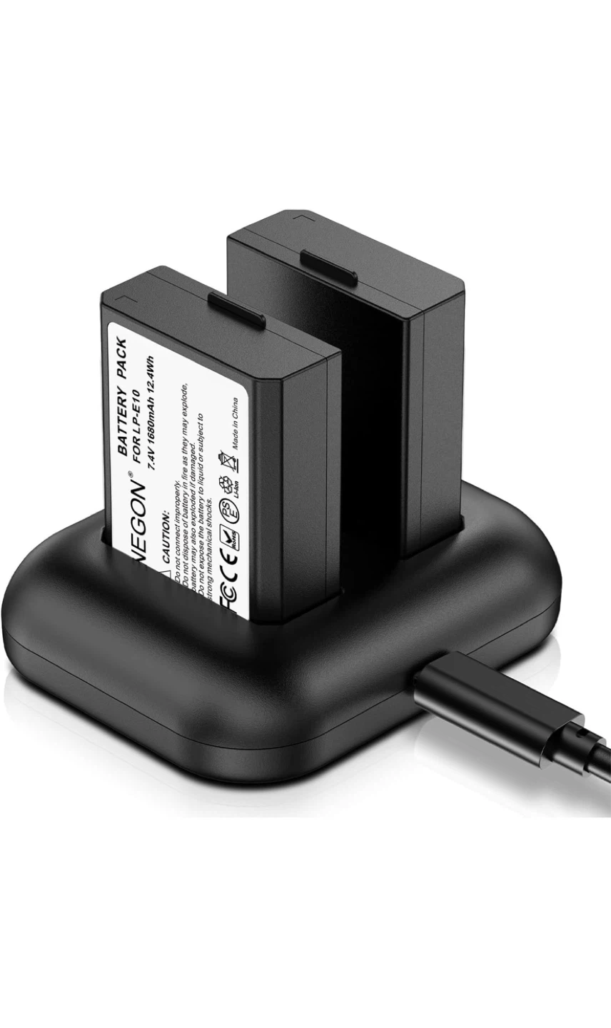 EN Egon LP-E10 Battery Charger Twin Pack