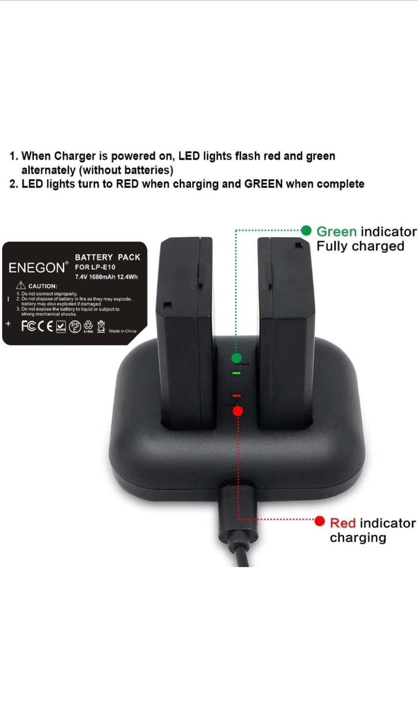 EN Egon LP-E10 Battery Charger Twin Pack - photo 3
