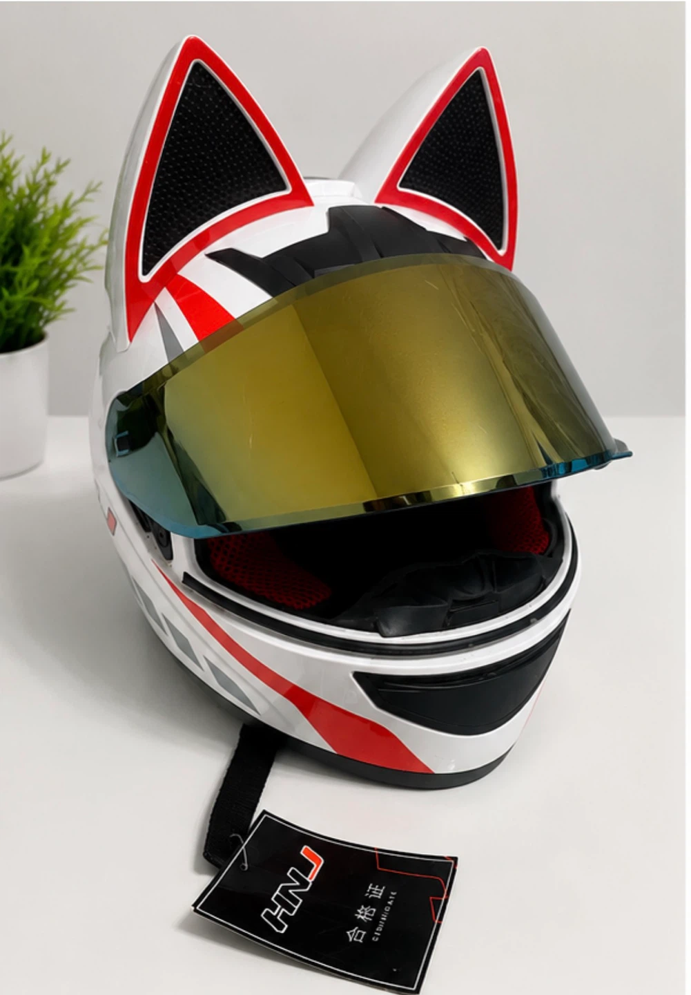 HNJ Cat Ear Motorcycle Helmet - photo 2