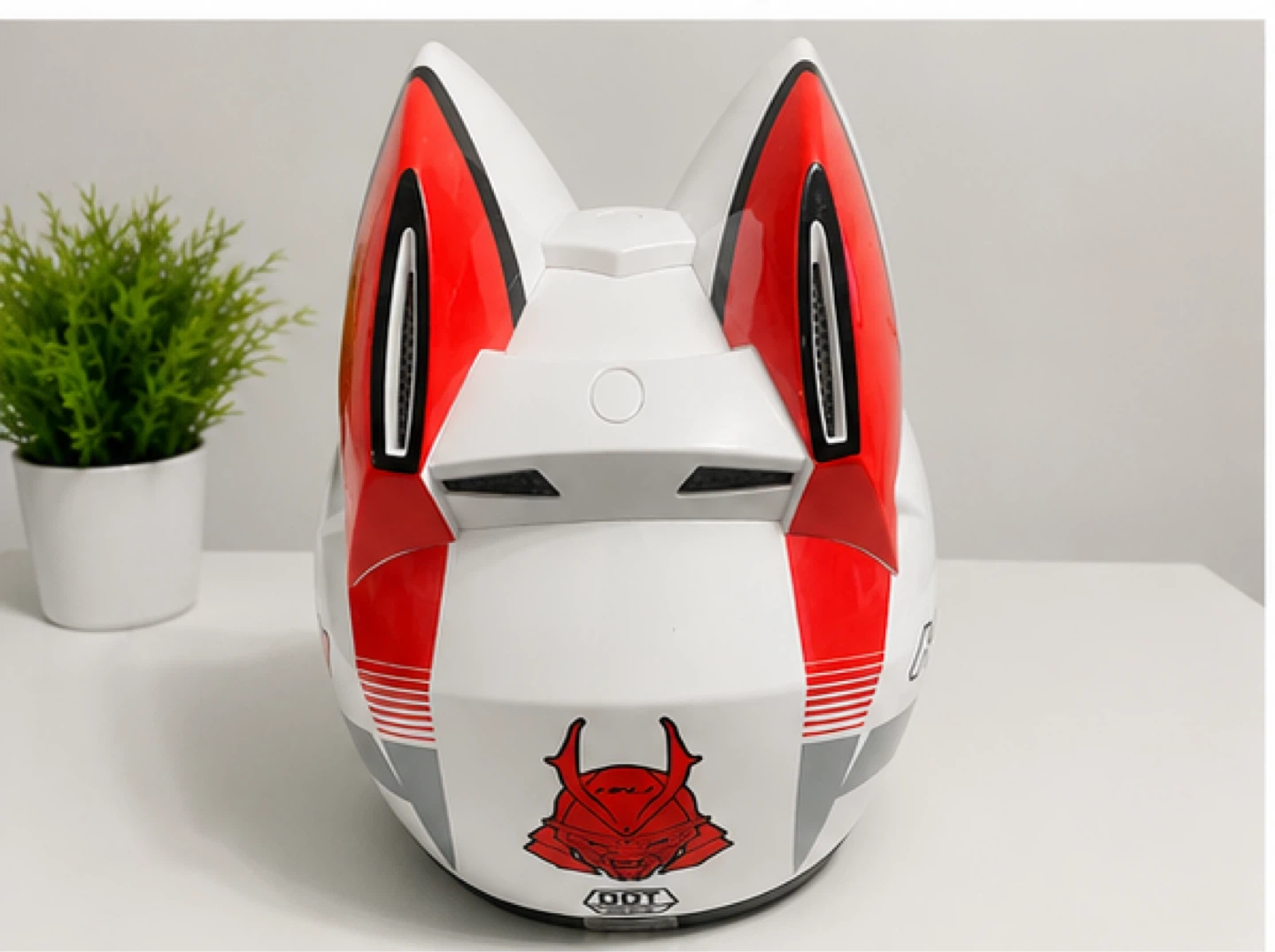 HNJ Cat Ear Motorcycle Helmet - photo 4