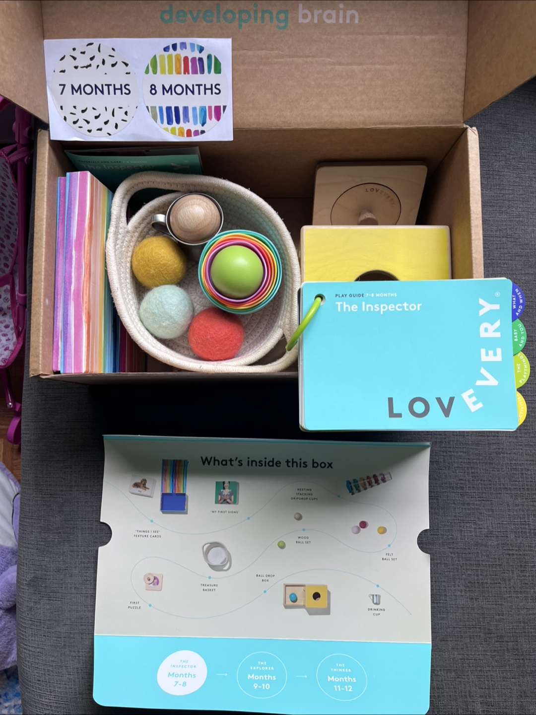 Lovevery the inspector 7-8 month Playkit