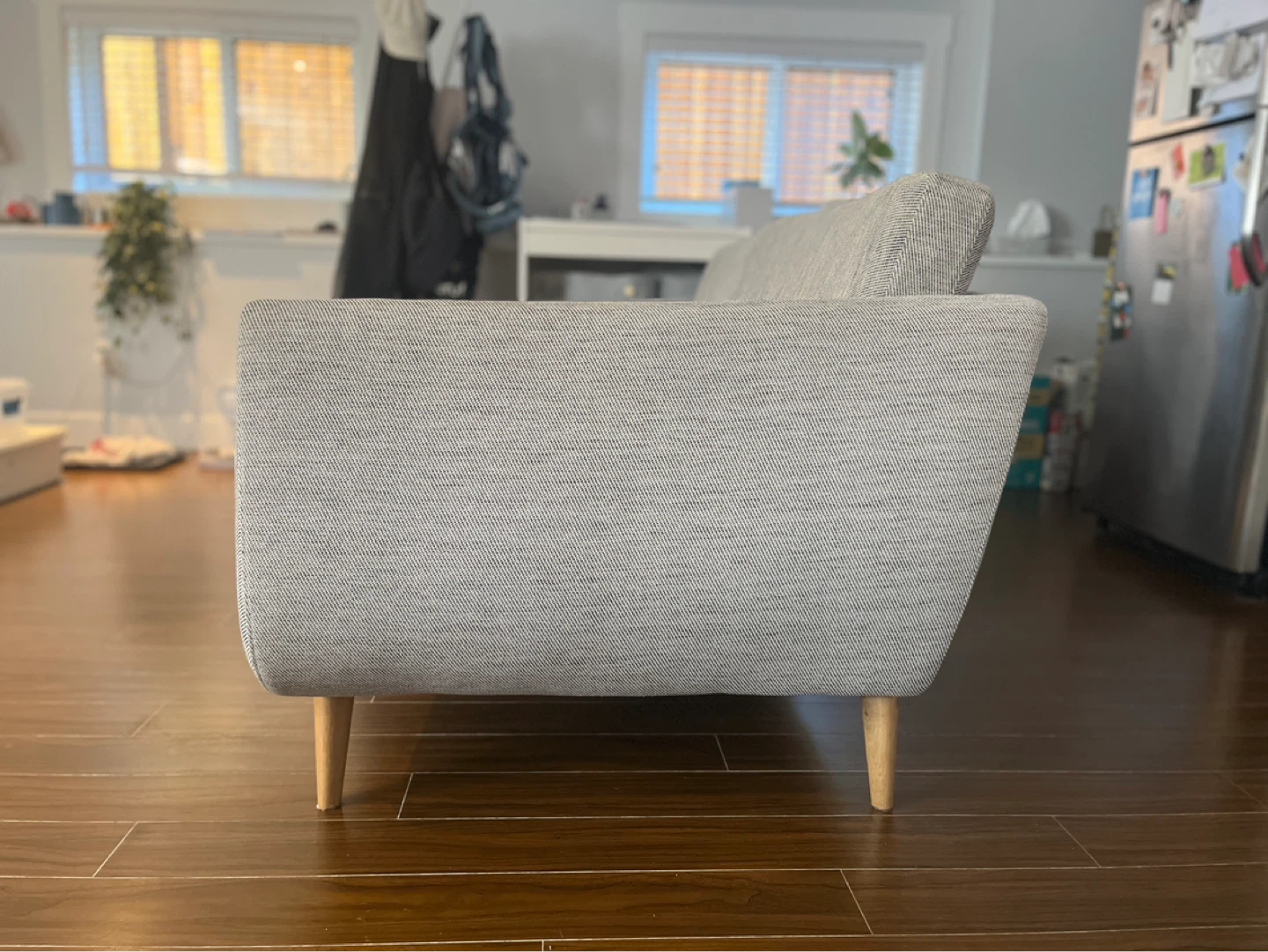 Grey 3-Seat Couch - photo 2