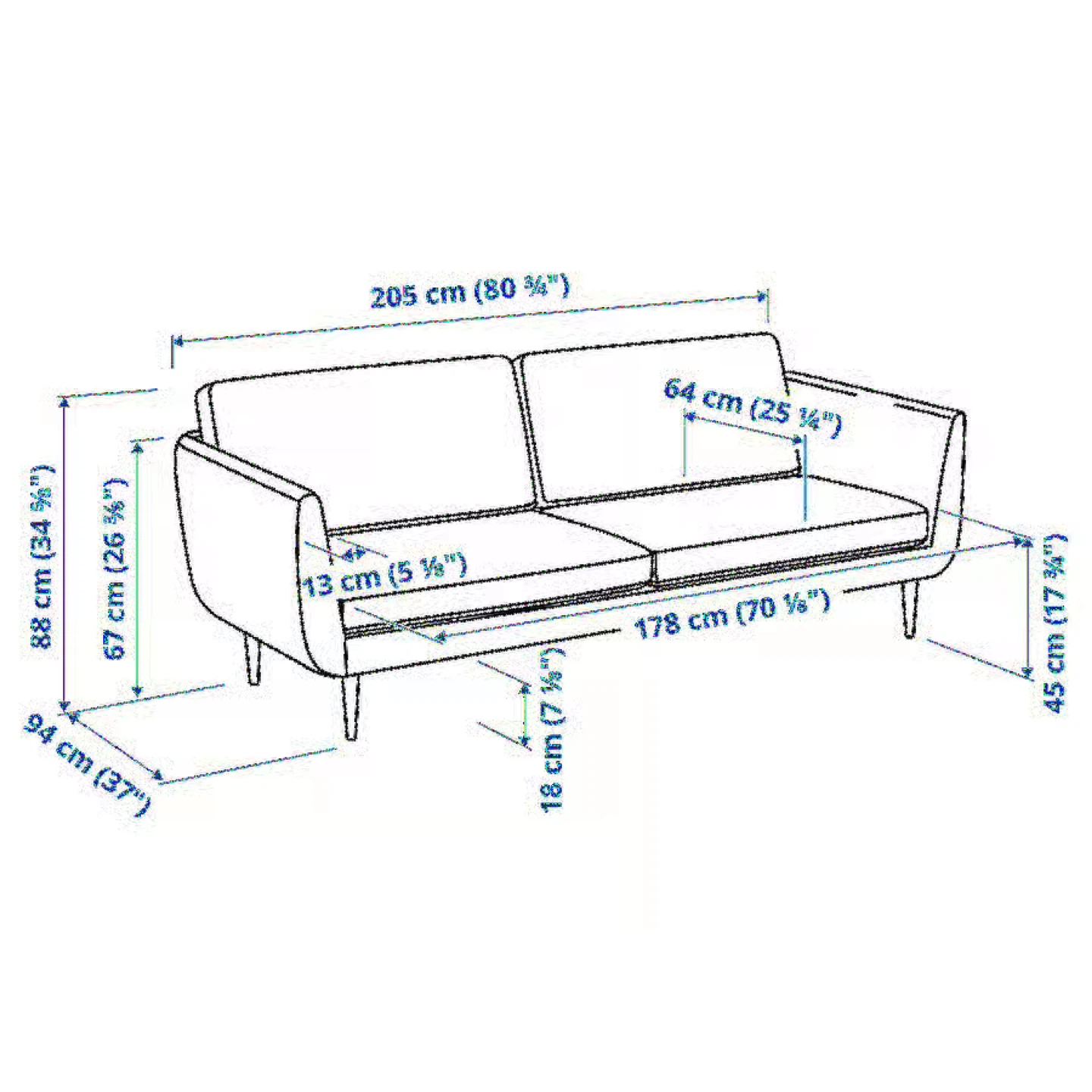 Grey 3-Seat Couch - photo 5