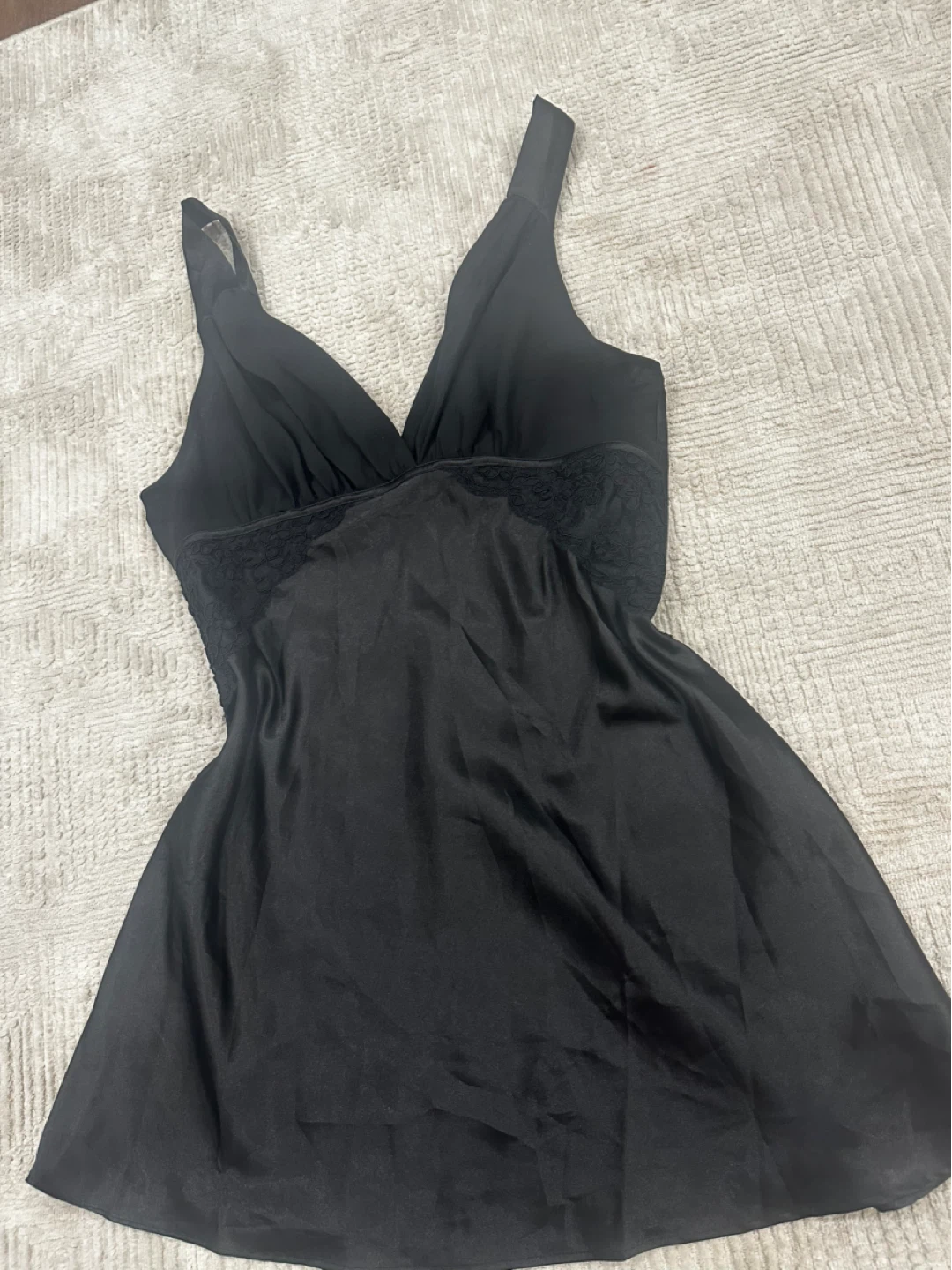 Vintage Black lace trim slip dress - photo 2