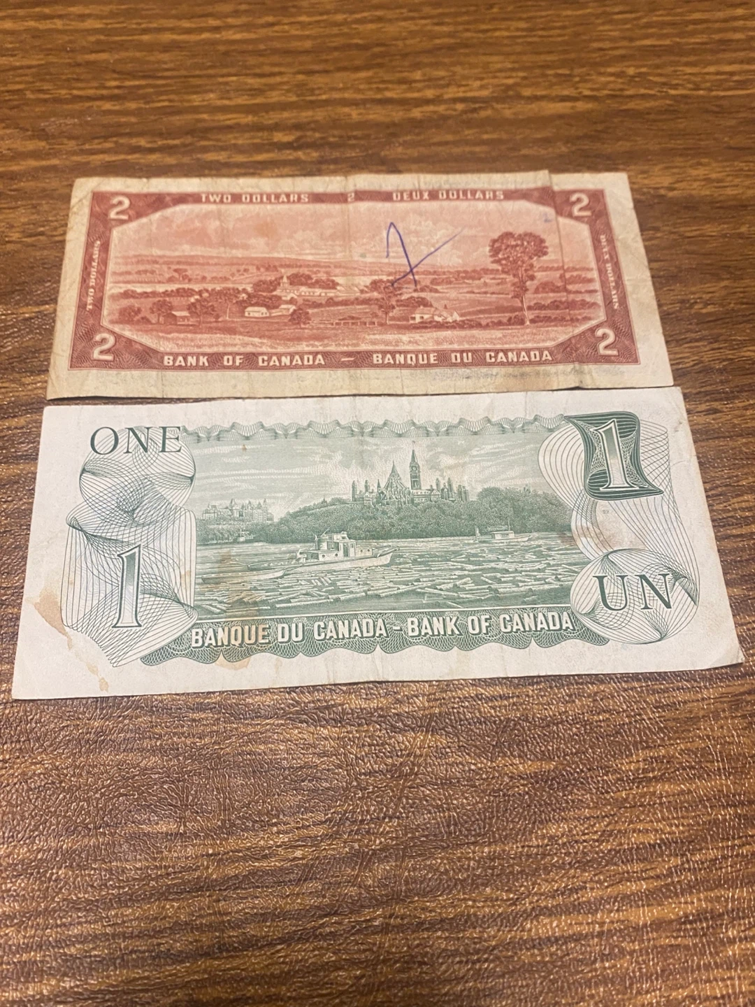 Canadian Bank Notes -  1954 & 1973 - photo 2